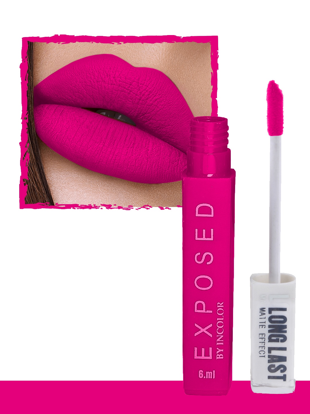 INCOLOR Long Last Matte Effect Lip Gloss 05 - 6ml, Pink