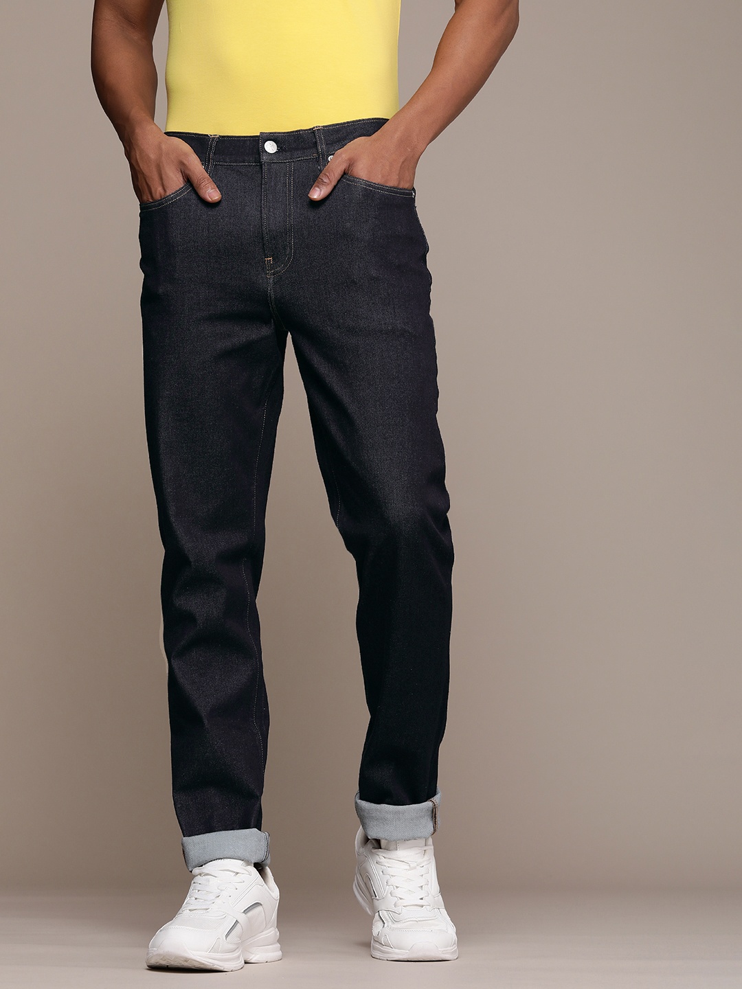Calvin Klein Jeans Men Slim Fit Stretchable Jeans, Blue