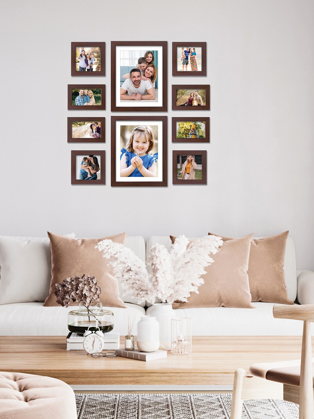 RANDOM Set Of 10 Burgundy Solid Individual Photo Frames