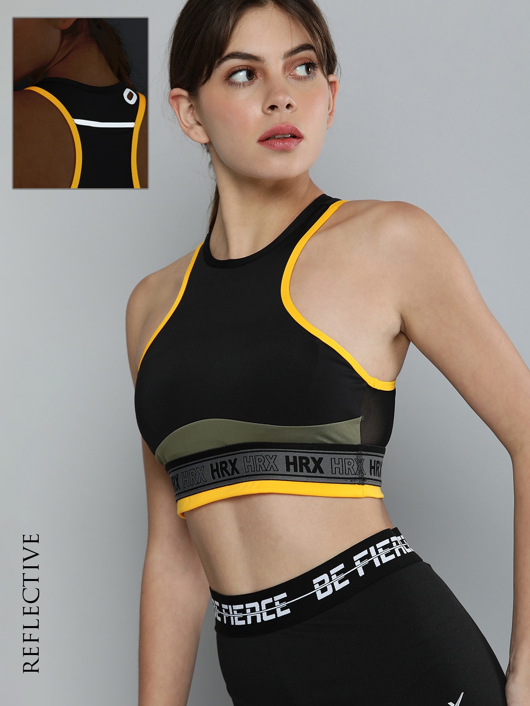 HRX By Hrithik Roshan Running Women Black Rapid-Dry Reflective Brand Carrier Sports Bra
HRX By Hrithik Roshan Running Women Black Rapid-Dry Reflective Brand Carrier Sports Bra
