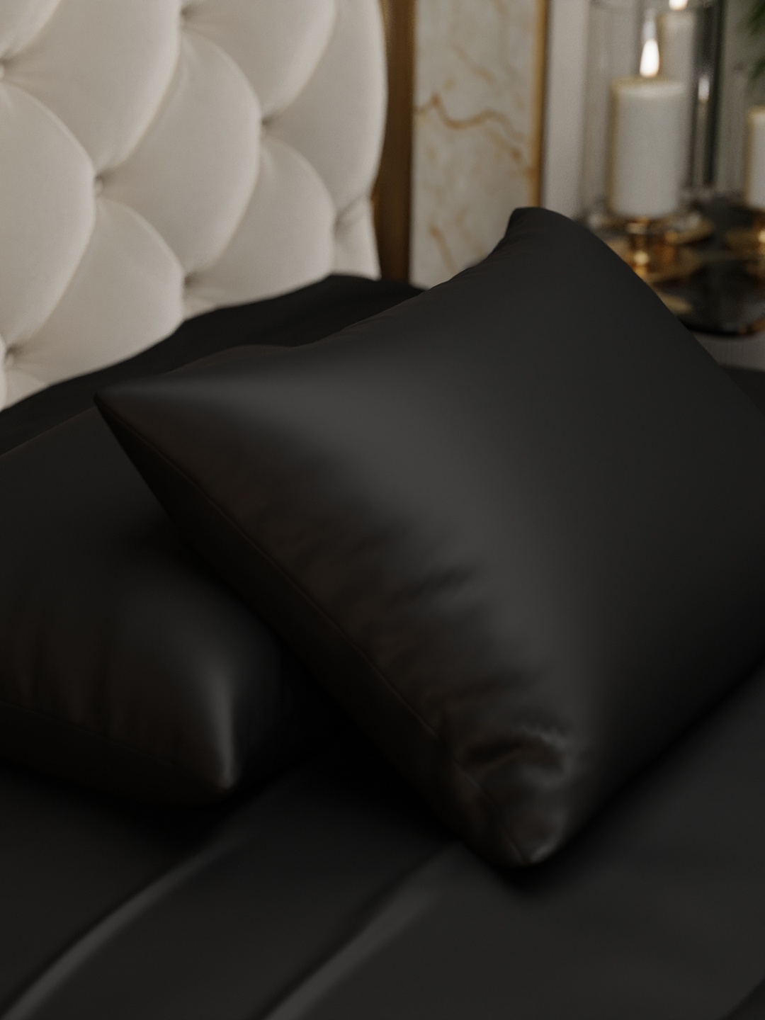 Stoa Paris Date Night Collection Pack Of 2 Black Solid 300 TC Ultra Satin Pillow Covers
Stoa Paris Date Night Collection Pack Of 2 Black Solid 300 TC Ultra Satin Pillow Covers
