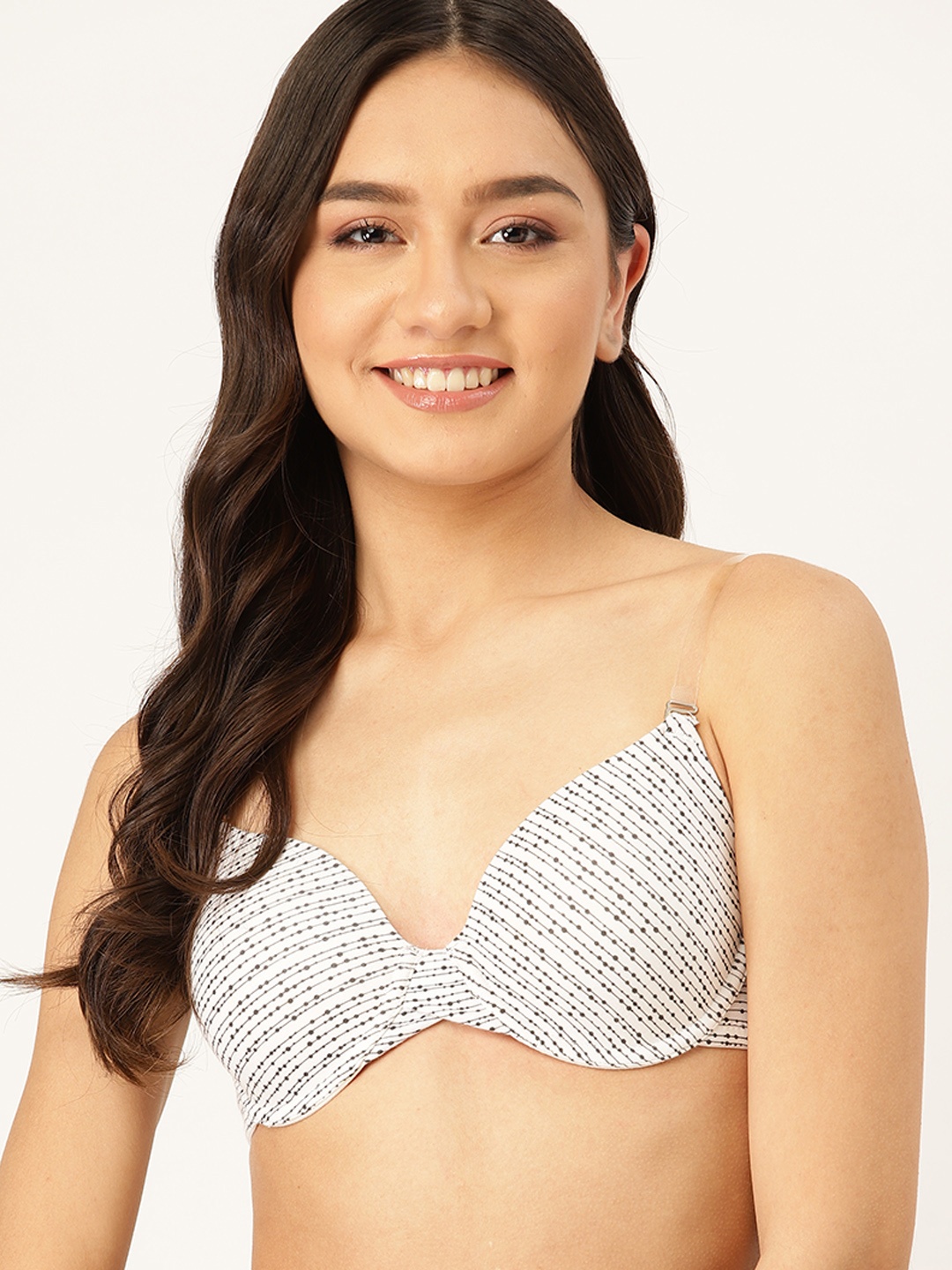 DressBerry White & Black Striped T-shirt Bra - Full Coverage Underwired Lightly Padded
DressBerry White & Black Striped T-shirt Bra - Full Coverage Underwired Lightly Padded