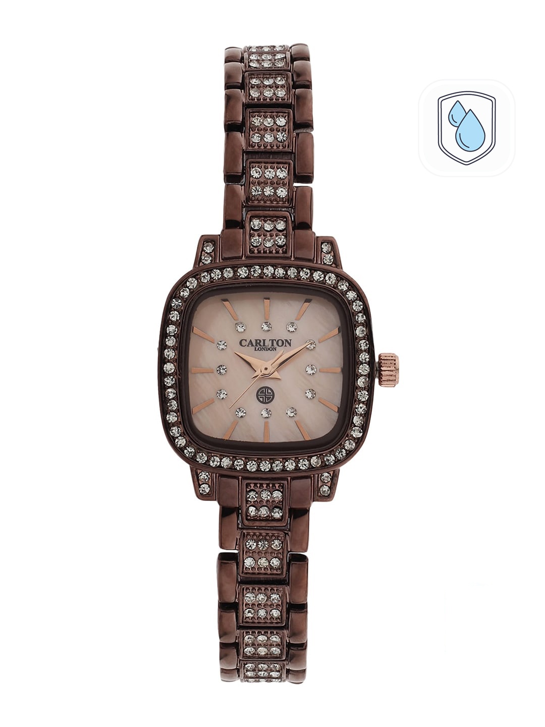 Carlton London Women Rose Gold Brass Dial & Bracelet Straps Analogue Watch CL049BRRBR, Brown
Carlton London Women Rose Gold Brass Dial & Bracelet Straps Analogue Watch CL049BRRBR, Brown