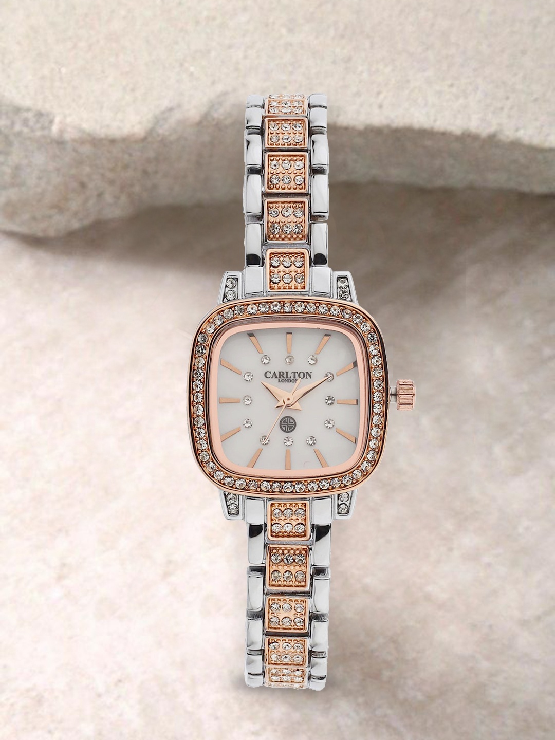 Carlton London Women Silver-Toned Brass Embellished Dial & Multicoloured Bracelet Style Straps Analogue Watch
Carlton London Women Silver-Toned Brass Embellished Dial & Multicoloured Bracelet Style Straps Analogue Watch