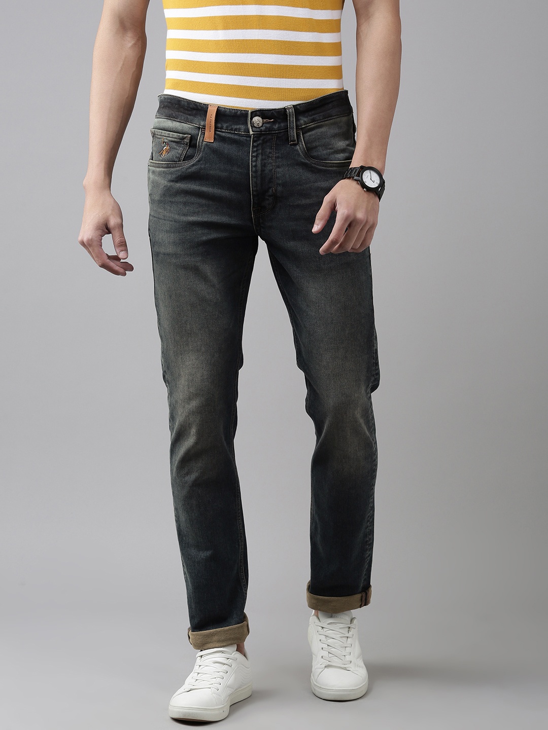 U S Polo Assn Denim Co Men Blue Regallo Skinny Fit Mid Rise Light Fade Stretchable Jeans
U S Polo Assn Denim Co Men Blue Regallo Skinny Fit Mid Rise Light Fade Stretchable Jeans