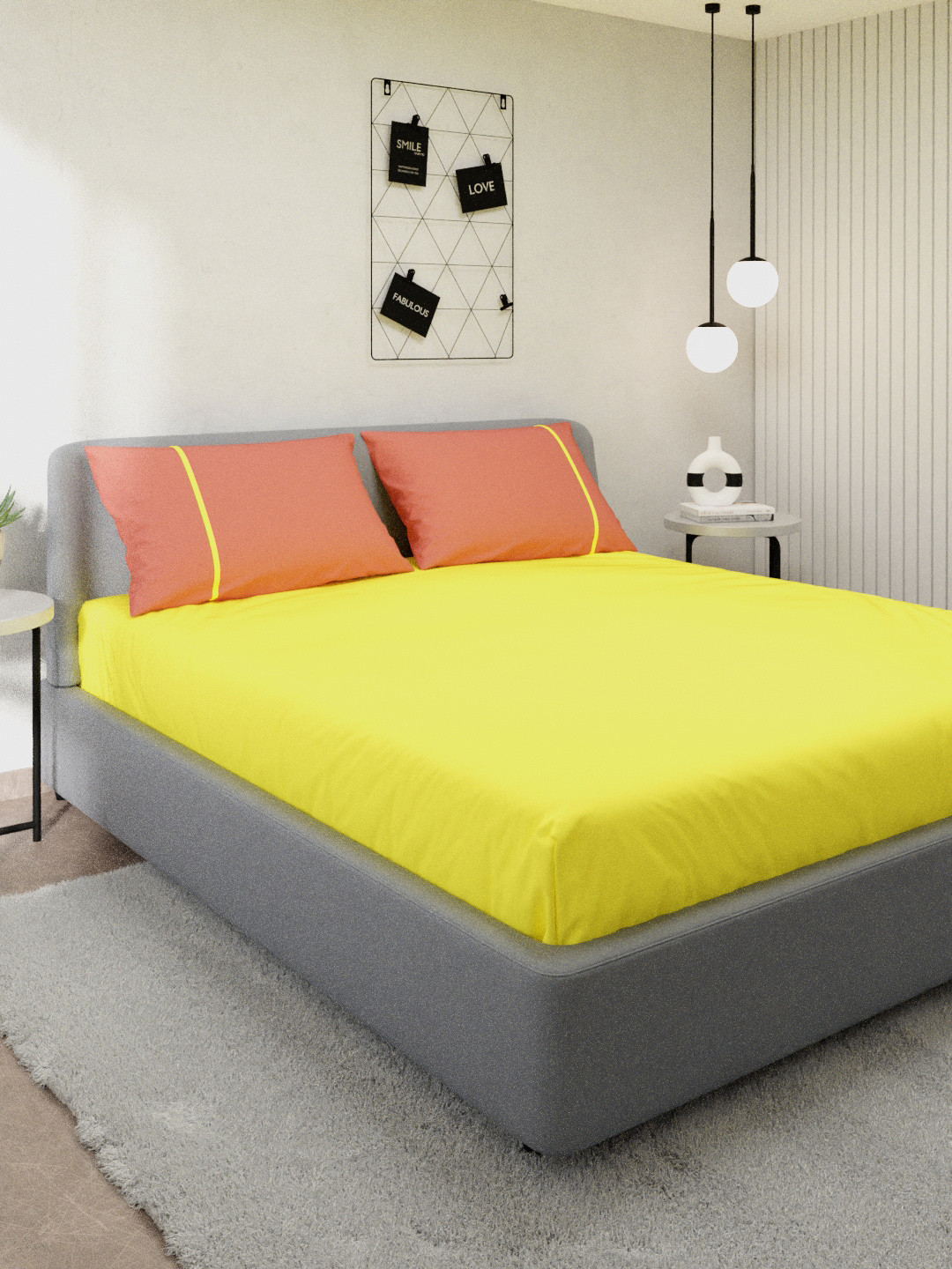 Stoa Paris Lime Green & Peach Solid 144 TC Cotton Queen Size Bedsheet with 2 Pillow Covers
Stoa Paris Lime Green & Peach Solid 144 TC Cotton Queen Size Bedsheet with 2 Pillow Covers