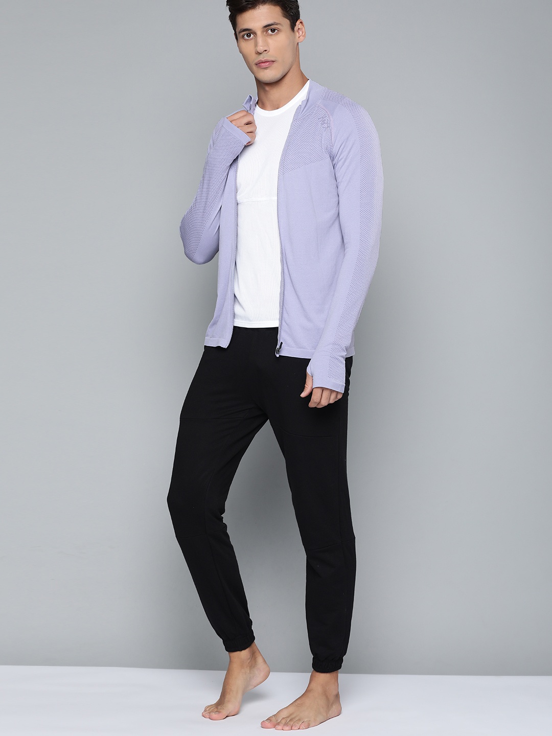HRX By Hrithik Roshan Yoga Men Aleutian Seamless Solid Rapid-Dry Jackets, Lavender
HRX By Hrithik Roshan Yoga Men Aleutian Seamless Solid Rapid-Dry Jackets, Lavender
