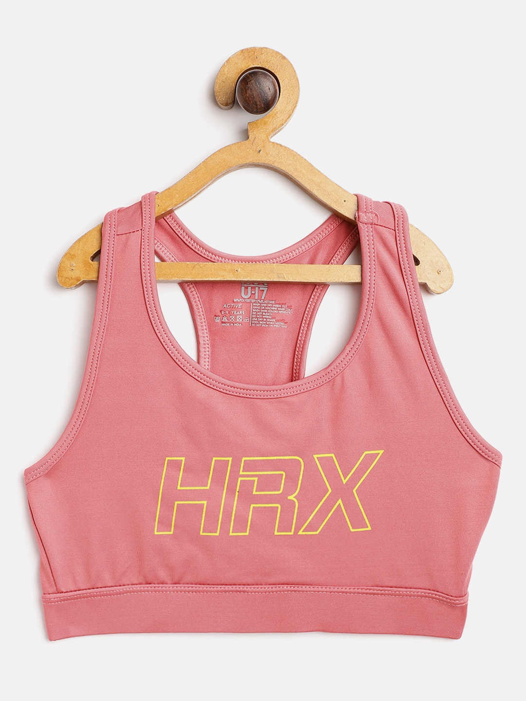 HRX By Hrithik Roshan U-17 Active Girls Desert Rose Rapid-Dry Brand Carrier Sports Bra, Pink
HRX By Hrithik Roshan U-17 Active Girls Desert Rose Rapid-Dry Brand Carrier Sports Bra, Pink