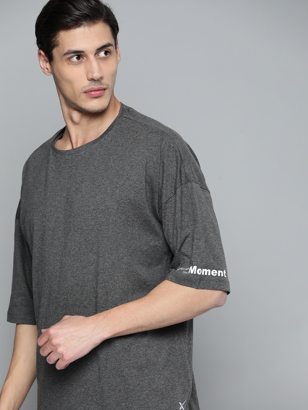HRX By Hrithik Roshan Yoga Men Anthra Melange Rapid-Dry Solid Sustainable T-shirt, Charcoal
HRX By Hrithik Roshan Yoga Men Anthra Melange Rapid-Dry Solid Sustainable T-shirt, Charcoal