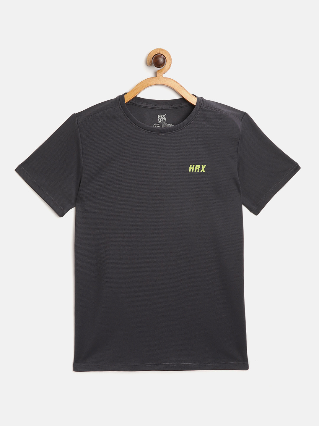 HRX by Hrithik Roshan Boys Charcoal Grey & Green Typography Print Rapid-Dry Active T-shirt
HRX by Hrithik Roshan Boys Charcoal Grey & Green Typography Print Rapid-Dry Active T-shirt