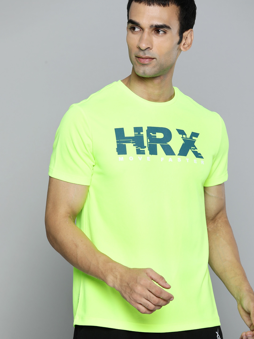 HRX by Hrithik Roshan Men Fluorescent Green & Teal Blue Brand Logo Print Rapid Dry T-shirt
HRX by Hrithik Roshan Men Fluorescent Green & Teal Blue Brand Logo Print Rapid Dry T-shirt