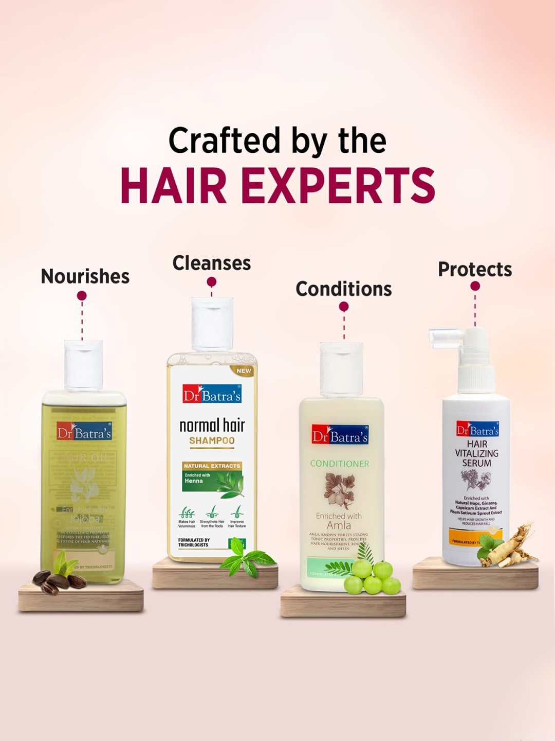 Dr. Batras Hair Care Kit For Stronger, Shinier & Healthier Hair - 715 ml, Transparent
Dr. Batras Hair Care Kit For Stronger, Shinier & Healthier Hair - 715 ml, Transparent
