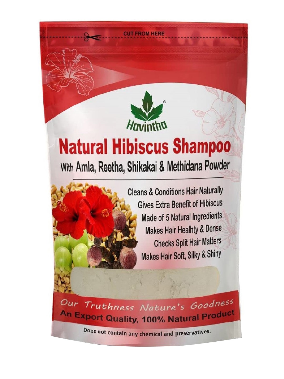 Havintha Natural Amla Reetha Shikakai Methidana & Hibiscus Powder Shampoo for Dry Hair, Green
Havintha Natural Amla Reetha Shikakai Methidana & Hibiscus Powder Shampoo for Dry Hair, Green