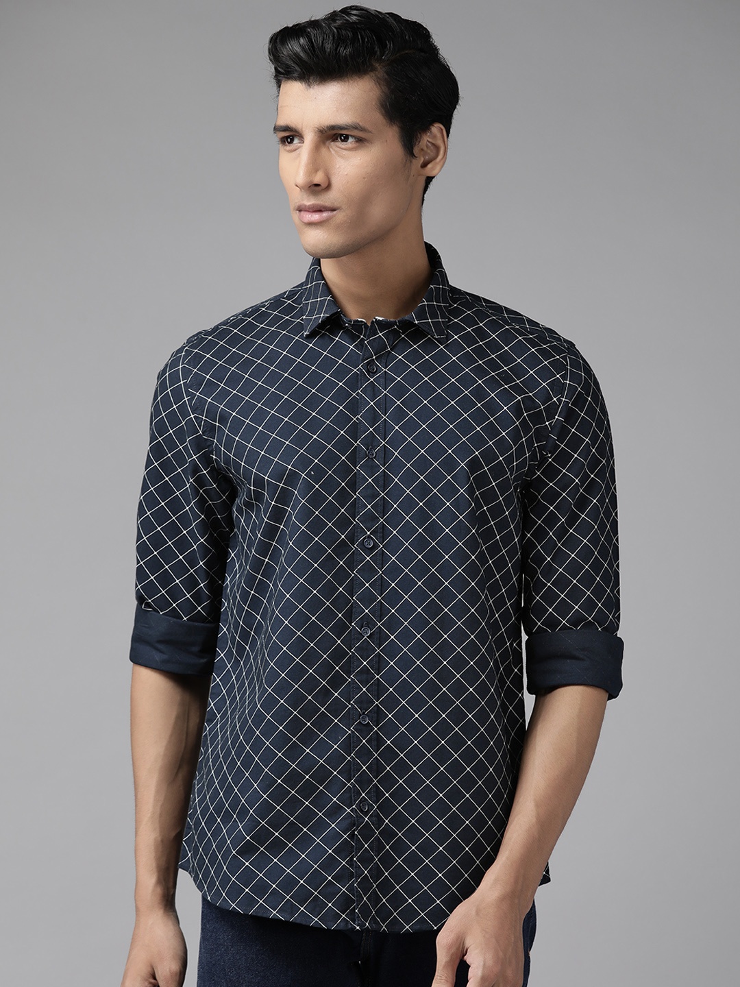 Blackberrys Men Navy Blue India Slim Fit Grid Tattersall Checks Checked Casual Shirt
Blackberrys Men Navy Blue India Slim Fit Grid Tattersall Checks Checked Casual Shirt