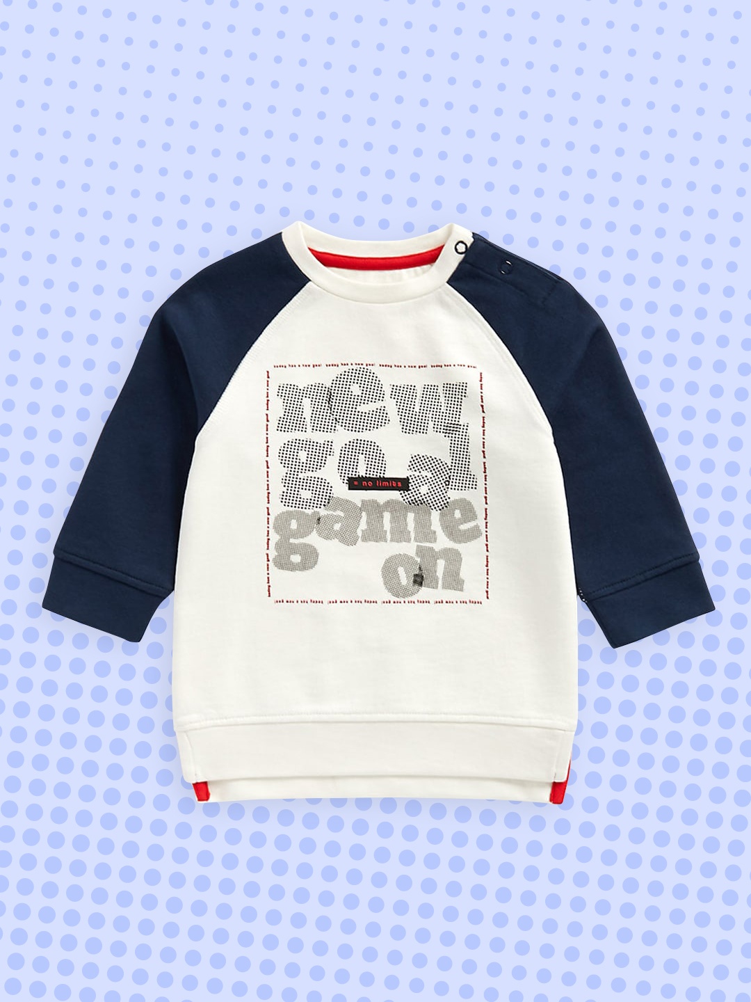 mothercare Infant Boys White & Navy Blue Typography Printed Pure Cotton Sweatshirt
mothercare Infant Boys White & Navy Blue Typography Printed Pure Cotton Sweatshirt