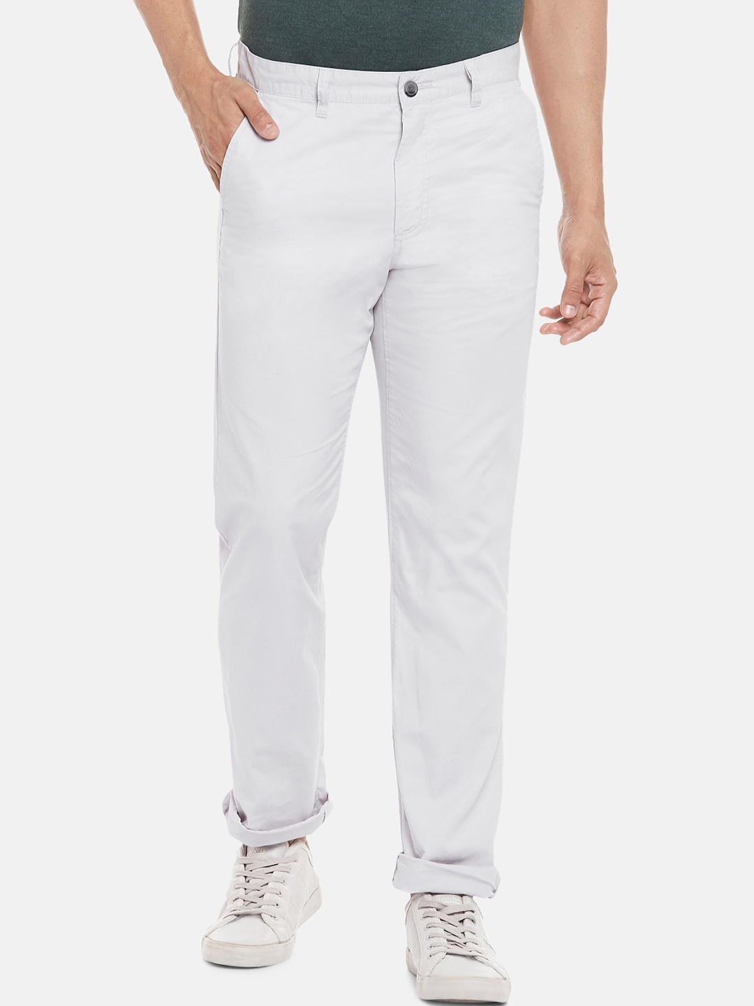 BYFORD by Pantaloons Men Grey Trousers