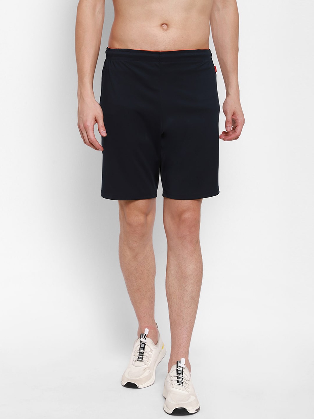 SAPPER Men Navy Blue Slim Fit Mid-Rise Sports Shorts