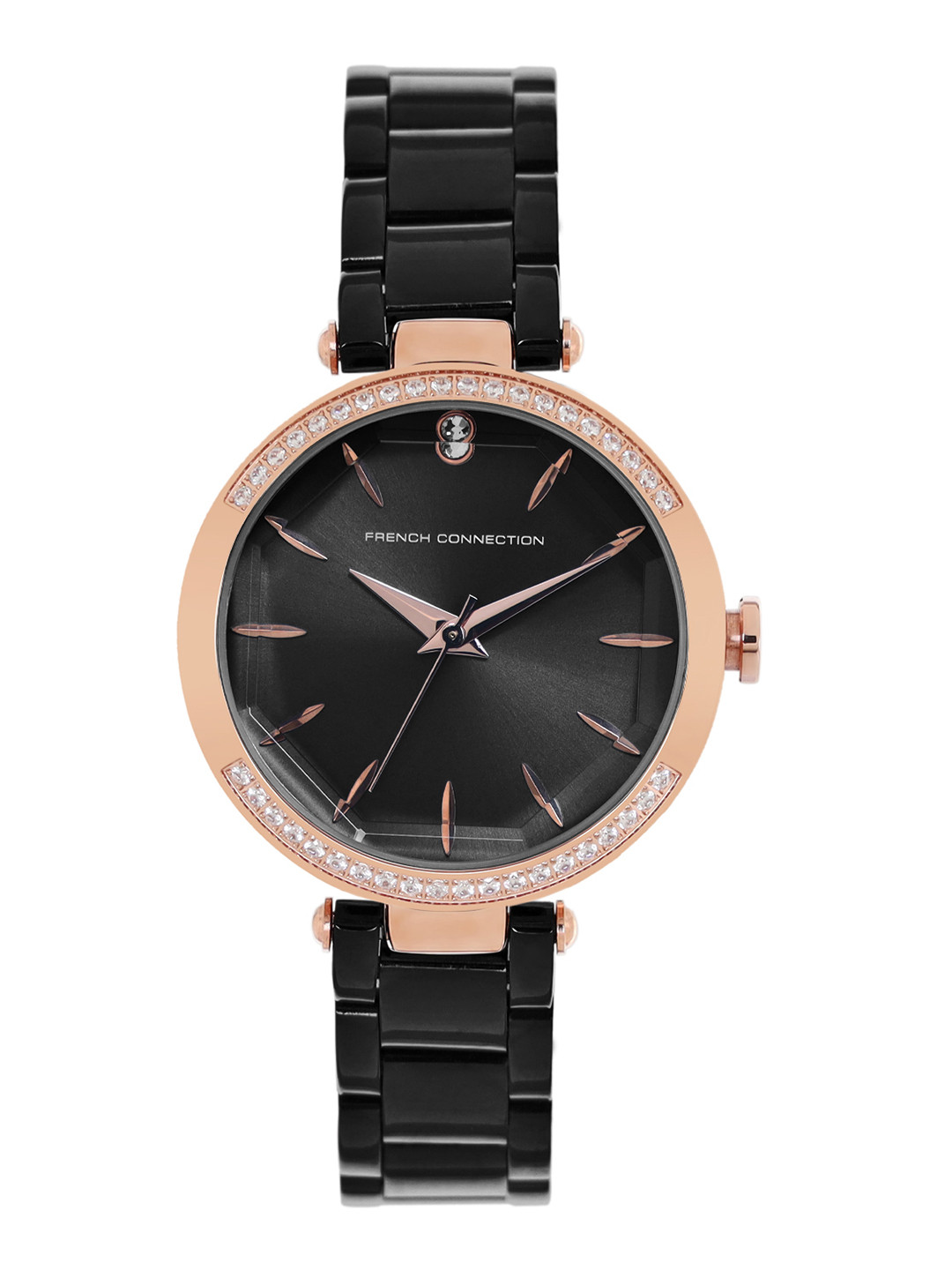 French Connection Women Black Dial & Black Stainless Steel Bracelet Style Straps Analogue Watch
French Connection Women Black Dial & Black Stainless Steel Bracelet Style Straps Analogue Watch