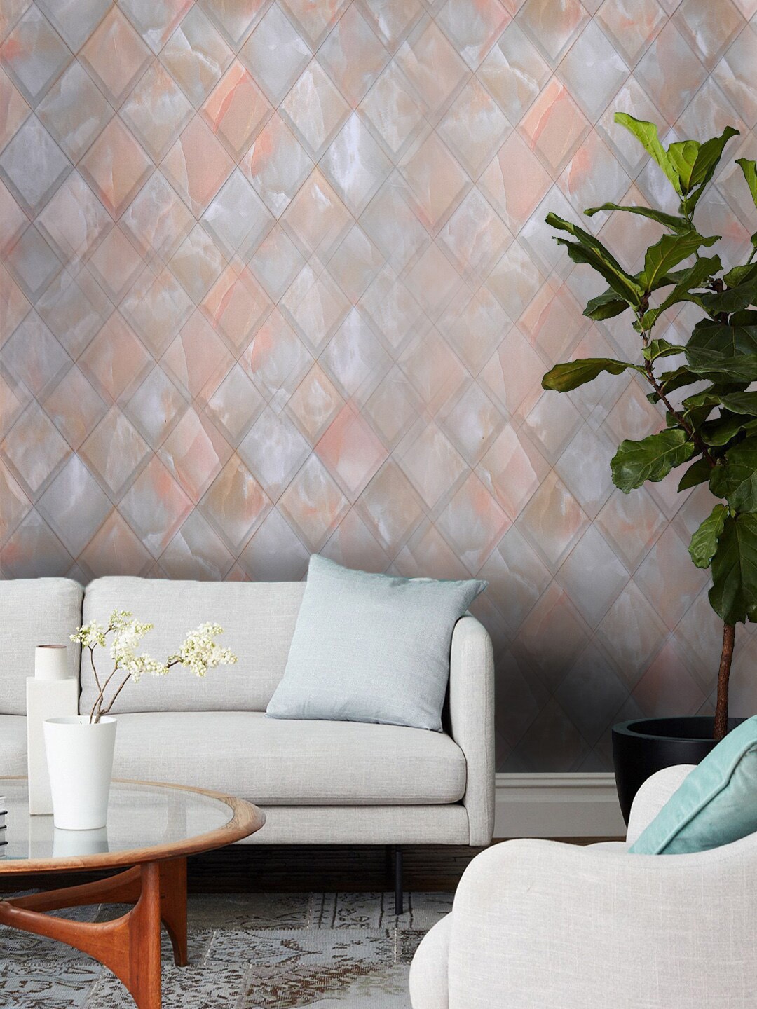 Jaamso Royals Multicoloured Rhombus Design Marble Self-Adhesive Waterproof Wallpaper, Multi
Jaamso Royals Multicoloured Rhombus Design Marble Self-Adhesive Waterproof Wallpaper, Multi