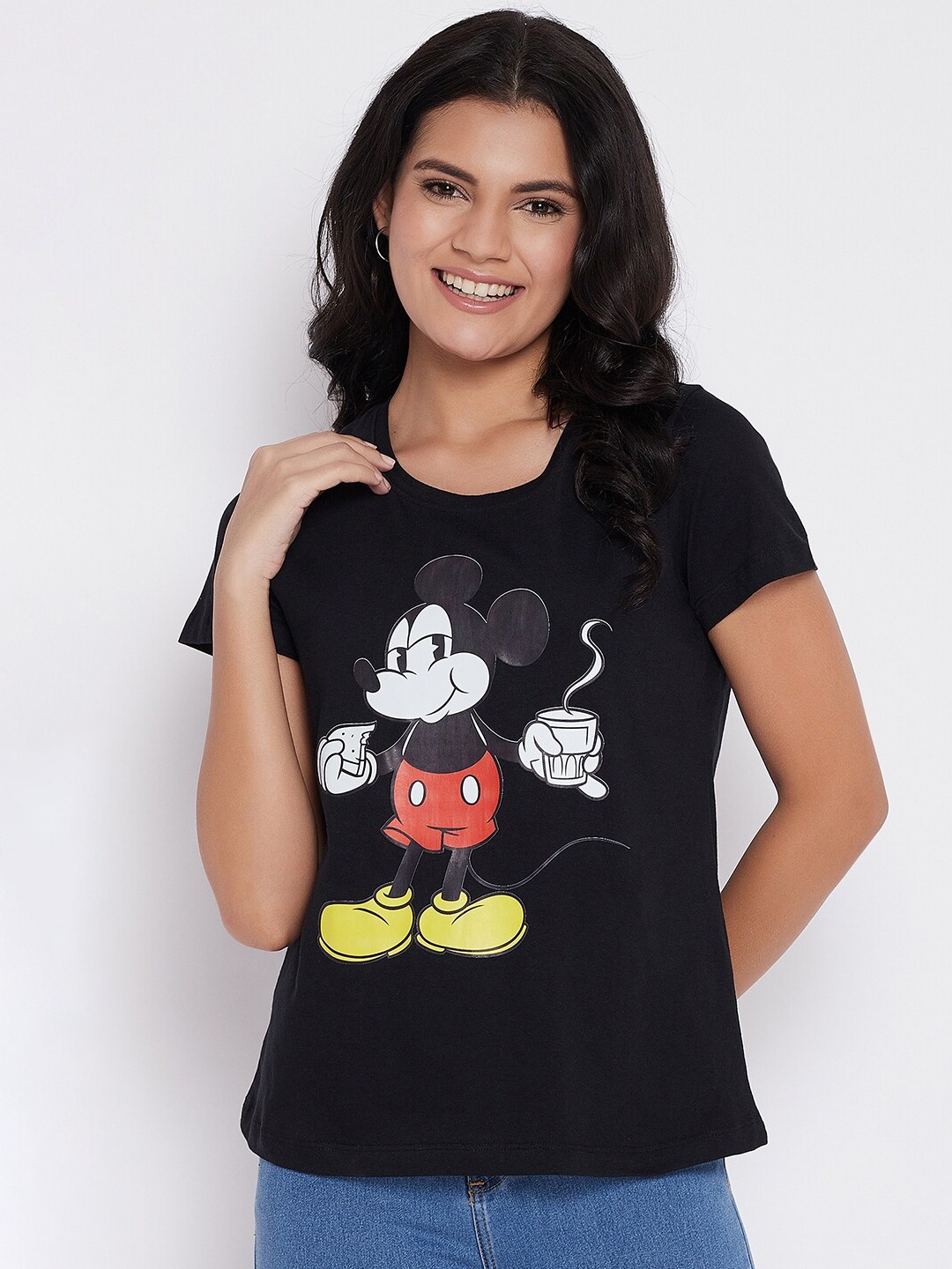 Disney by Wear Your Mind Women Black Red Mickey Mouse Printed Pure Cotton T-shirt
Disney by Wear Your Mind Women Black Red Mickey Mouse Printed Pure Cotton T-shirt