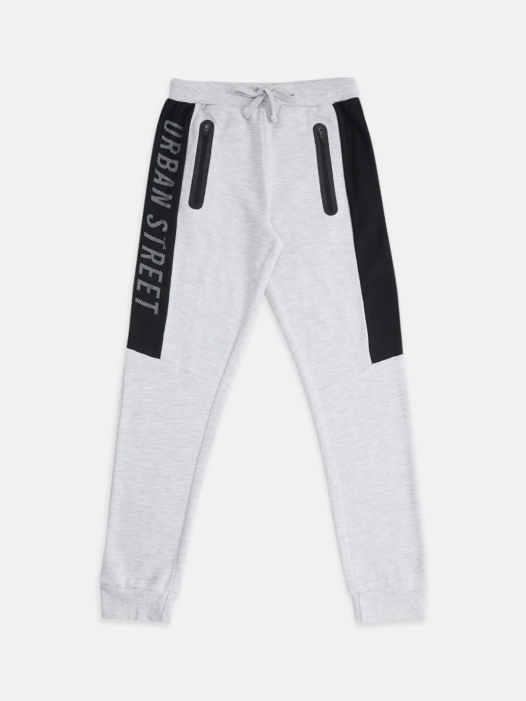Pantaloons Junior Boys Grey Melange & Black Colourblocked Straight-Fit Cotton Joggers
Pantaloons Junior Boys Grey Melange & Black Colourblocked Straight-Fit Cotton Joggers