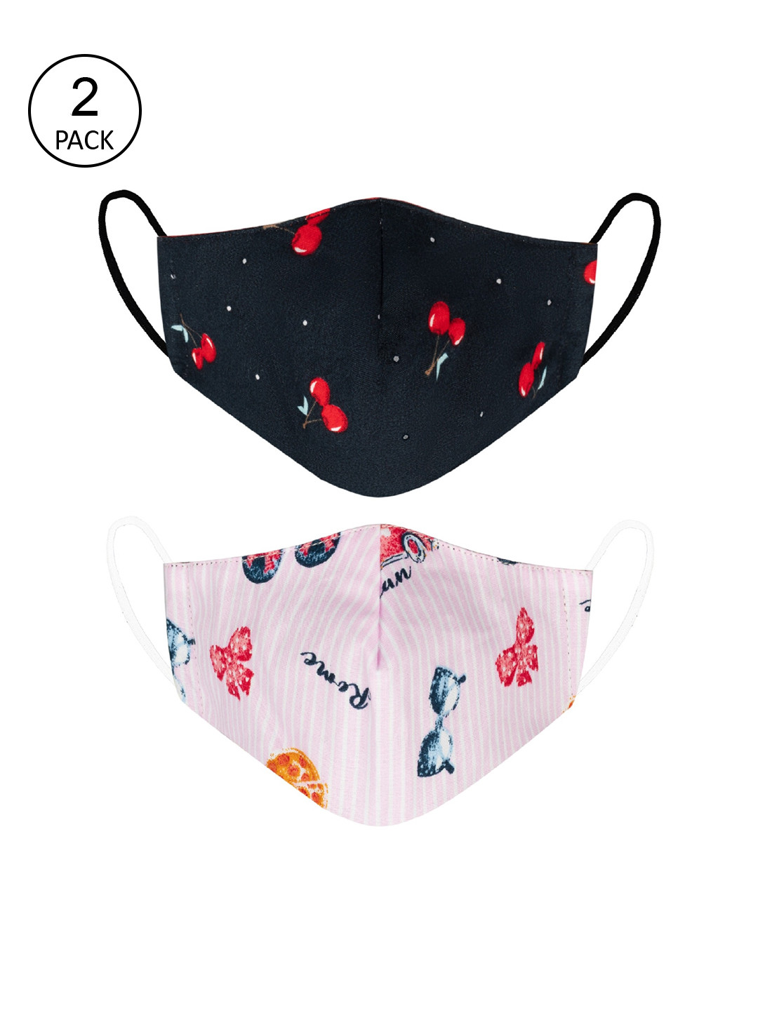 VEA Kids Pack Of 2 Printed 3-Ply Reusable 5-Layered Protective Outdoor Cotton Masks, Navy blue
VEA Kids Pack Of 2 Printed 3-Ply Reusable 5-Layered Protective Outdoor Cotton Masks, Navy blue