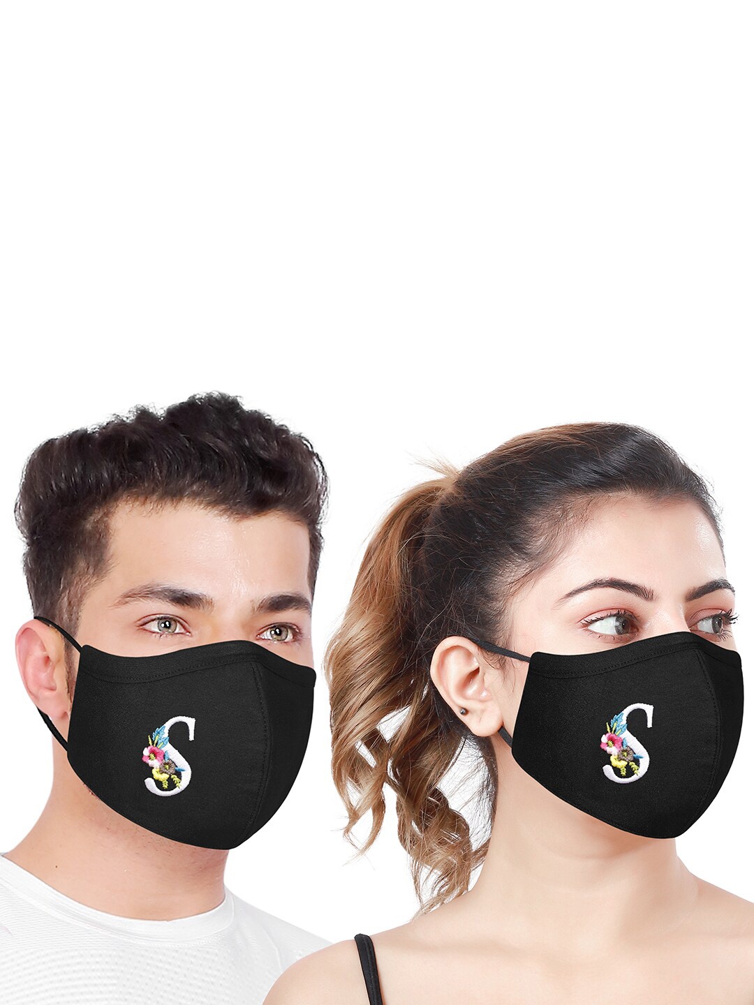 CENWELL Adults Pack Of 2 Black Embroidered 6-Ply Reusable Pure Cotton Cloth Masks
CENWELL Adults Pack Of 2 Black Embroidered 6-Ply Reusable Pure Cotton Cloth Masks