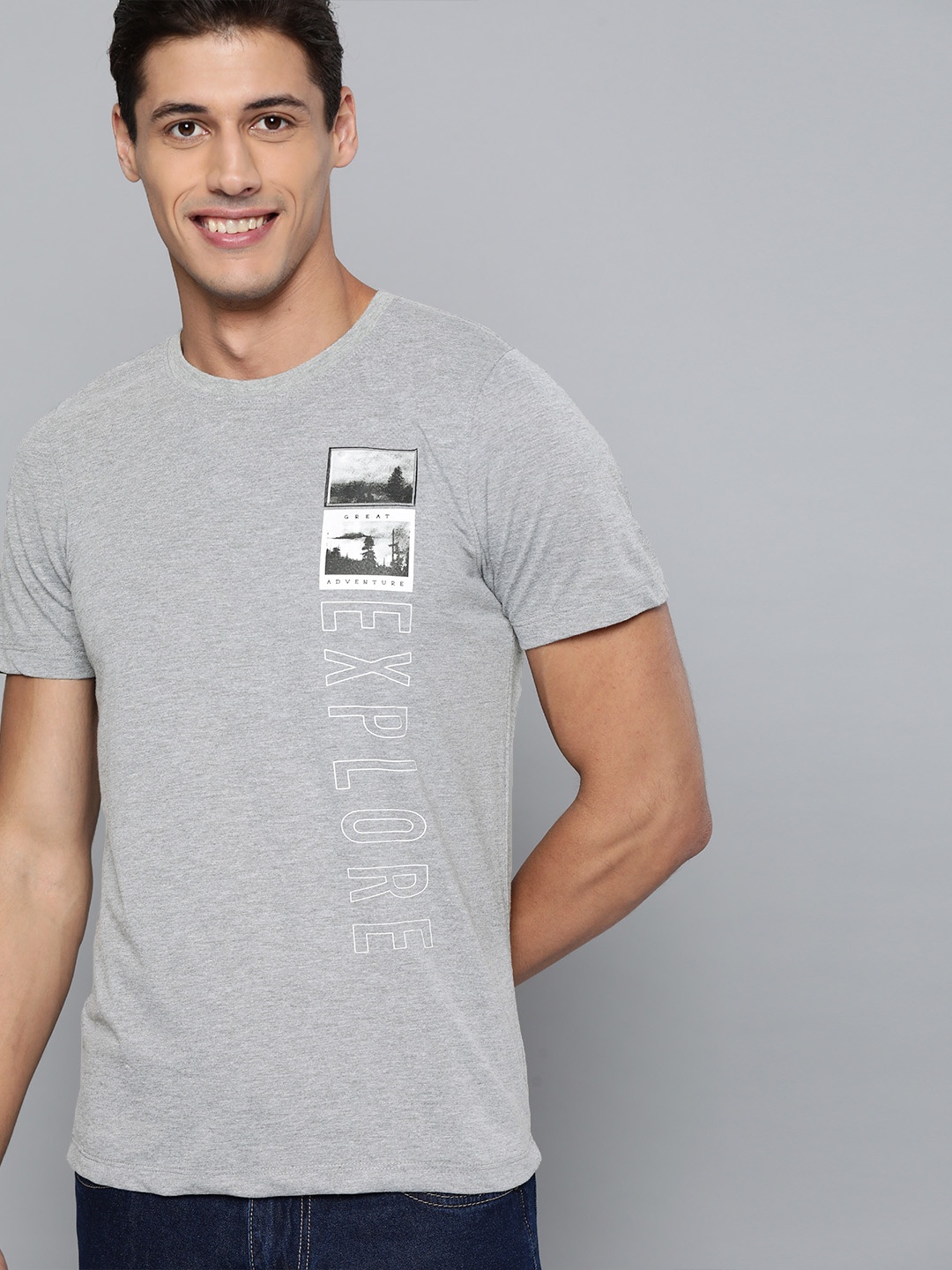Mast Harbour Men Grey Melange Pure Cotton Typography Printed Wardrobe Essentials Pure Cotton T-shirt
Mast Harbour Men Grey Melange Pure Cotton Typography Printed Wardrobe Essentials Pure Cotton T-shirt