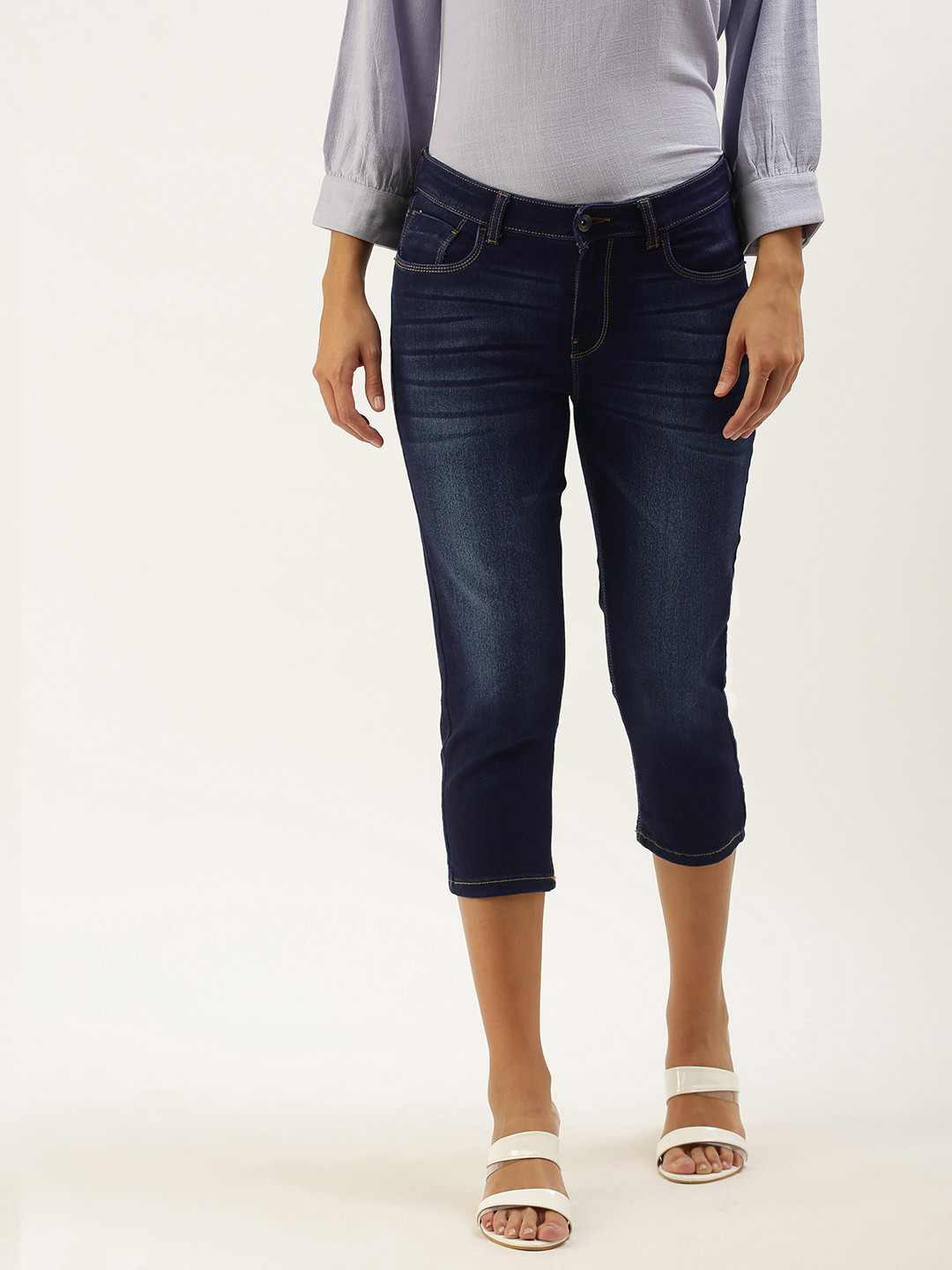 Flying Machine Women Navy Blue Veronica Skinny Fit Light Fade MId Rise Three-Fourth Jeans
Flying Machine Women Navy Blue Veronica Skinny Fit Light Fade MId Rise Three-Fourth Jeans