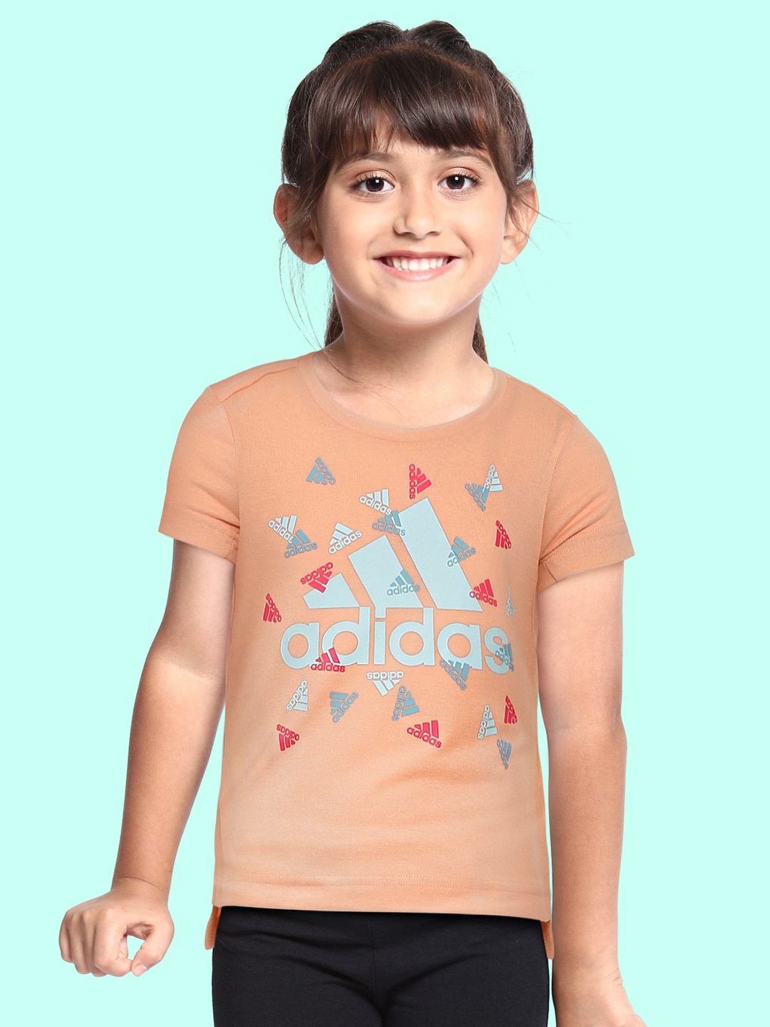ADIDAS Girls Peach Orange Aeroready UP2MOVE Cotton Touch Slim Fit Logo Training Sustainable T-shirt
ADIDAS Girls Peach Orange Aeroready UP2MOVE Cotton Touch Slim Fit Logo Training Sustainable T-shirt