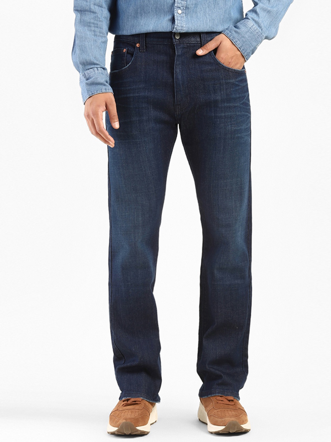 Levis Men Blue Bootcut Light Fade Jeans