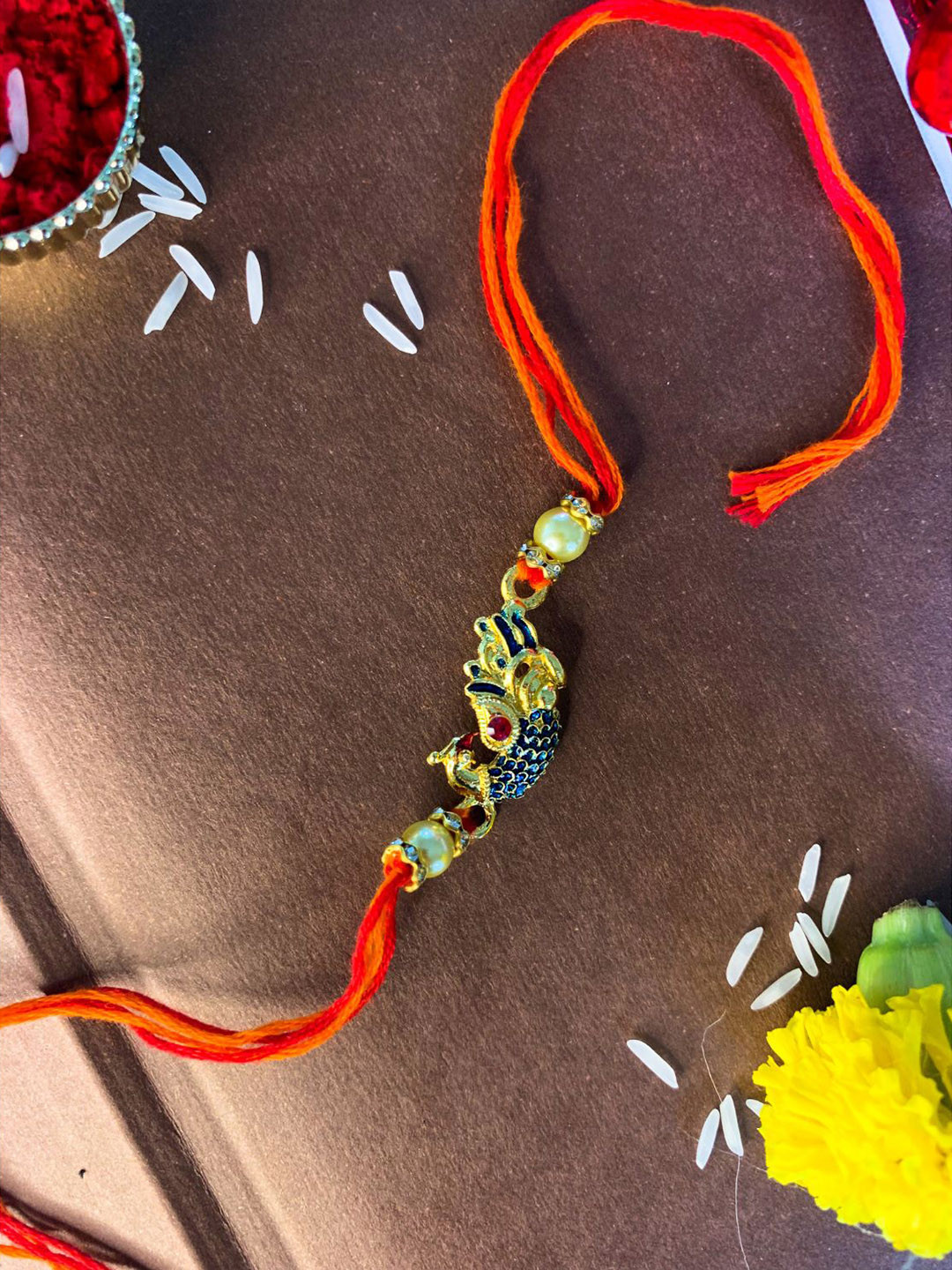 I Jewels Multi-Coloured Peacock Metal Enamel Rakhi
I Jewels Multi-Coloured Peacock Metal Enamel Rakhi