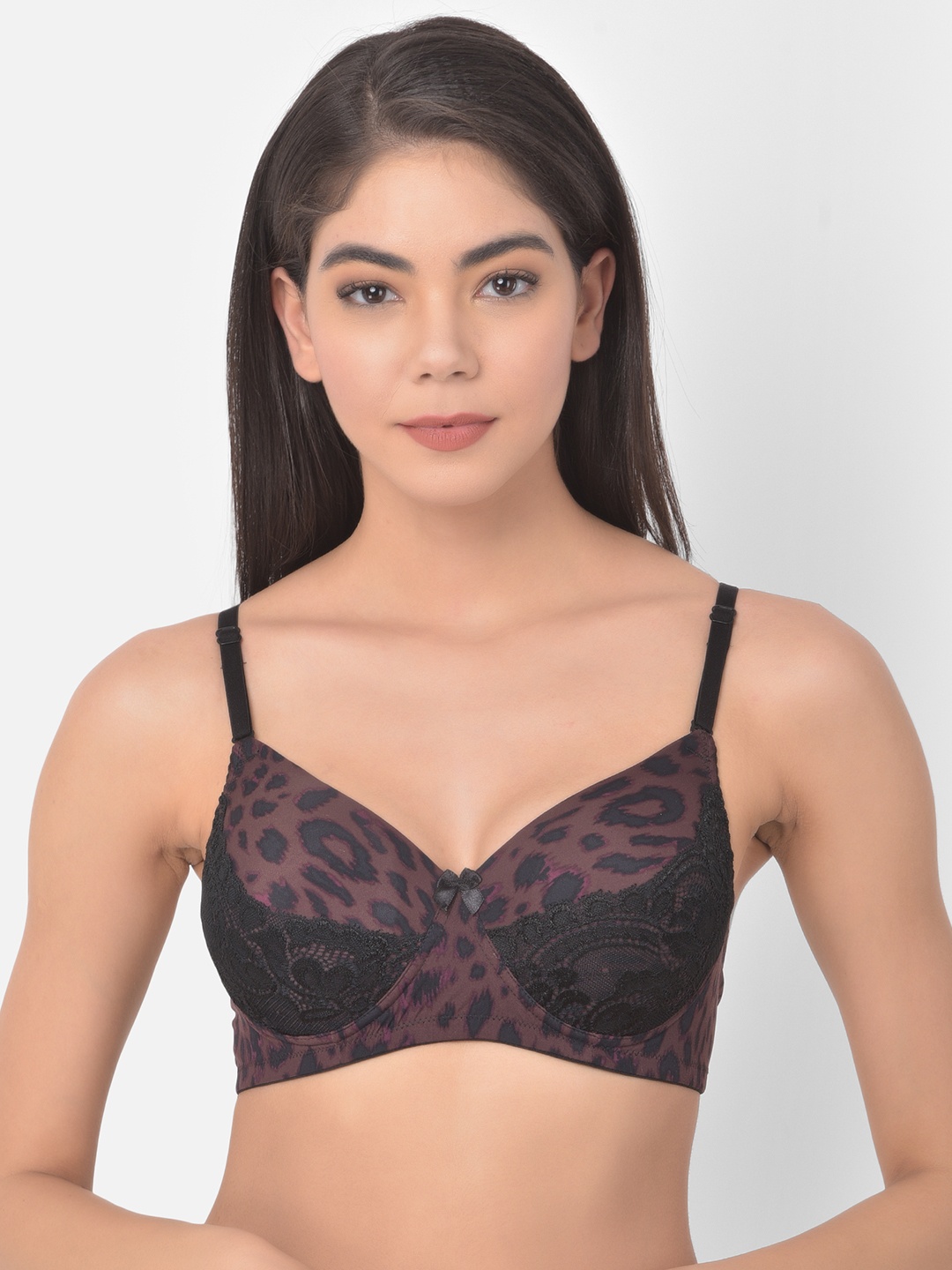 Clovia Purple & Black Animal T-shirt Bra-Full Coverage Heavily Padded BR1747T1536E
Clovia Purple & Black Animal T-shirt Bra-Full Coverage Heavily Padded BR1747T1536E
