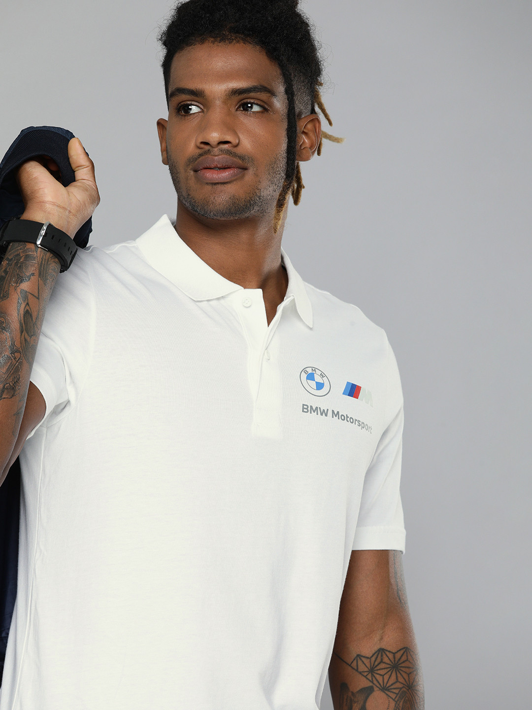 PUMA Motorsport Men White BMW M Essential Polo Collar Pure Cotton Motorsport T-shirt 
PUMA Motorsport Men White BMW M Essential Polo Collar Pure Cotton Motorsport T-shirt
