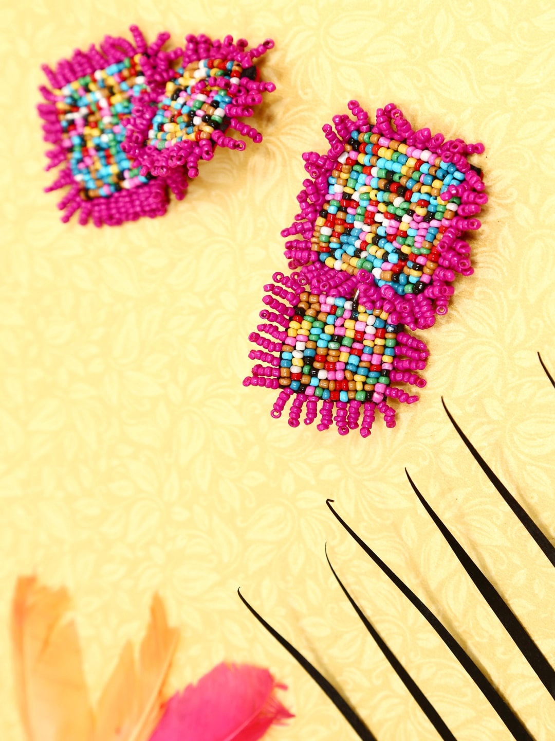 Crunchy Fashion Multicoloured Silver-Plated Bohemian Contemporary Drop Earrings, Multi
Crunchy Fashion Multicoloured Silver-Plated Bohemian Contemporary Drop Earrings, Multi