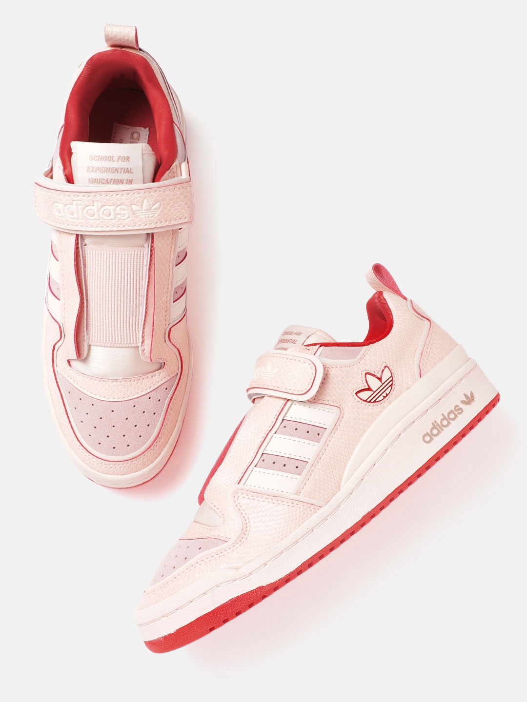 ADIDAS Originals Women Peach-Coloured Forum Plus Snakeskin Textured Sustainable Sneakers
ADIDAS Originals Women Peach-Coloured Forum Plus Snakeskin Textured Sustainable Sneakers