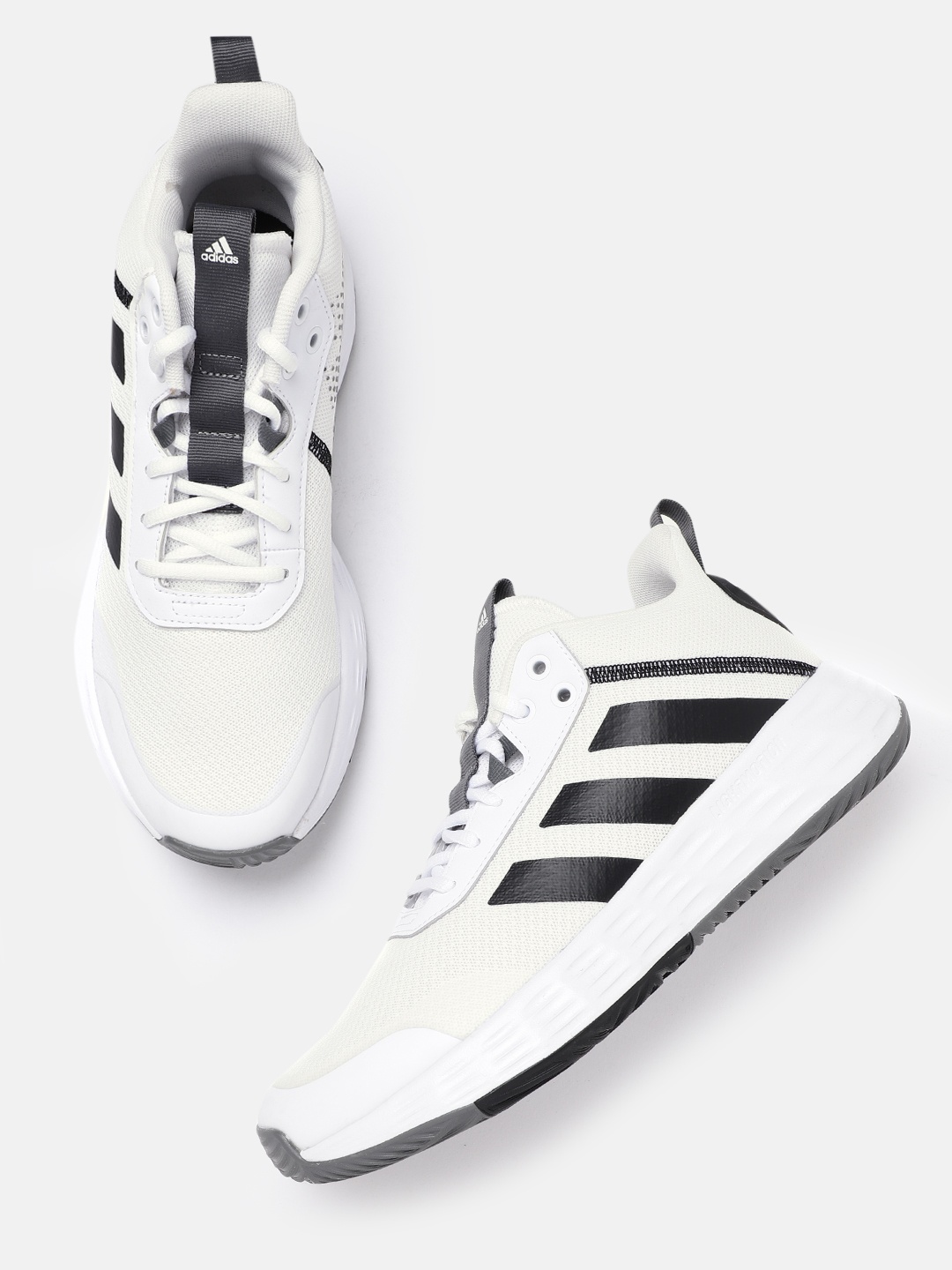 ADIDAS Men White & Black Woven Design Own The Game 2.0 Sustainable Basketball Shoes
ADIDAS Men White & Black Woven Design Own The Game 2.0 Sustainable Basketball Shoes