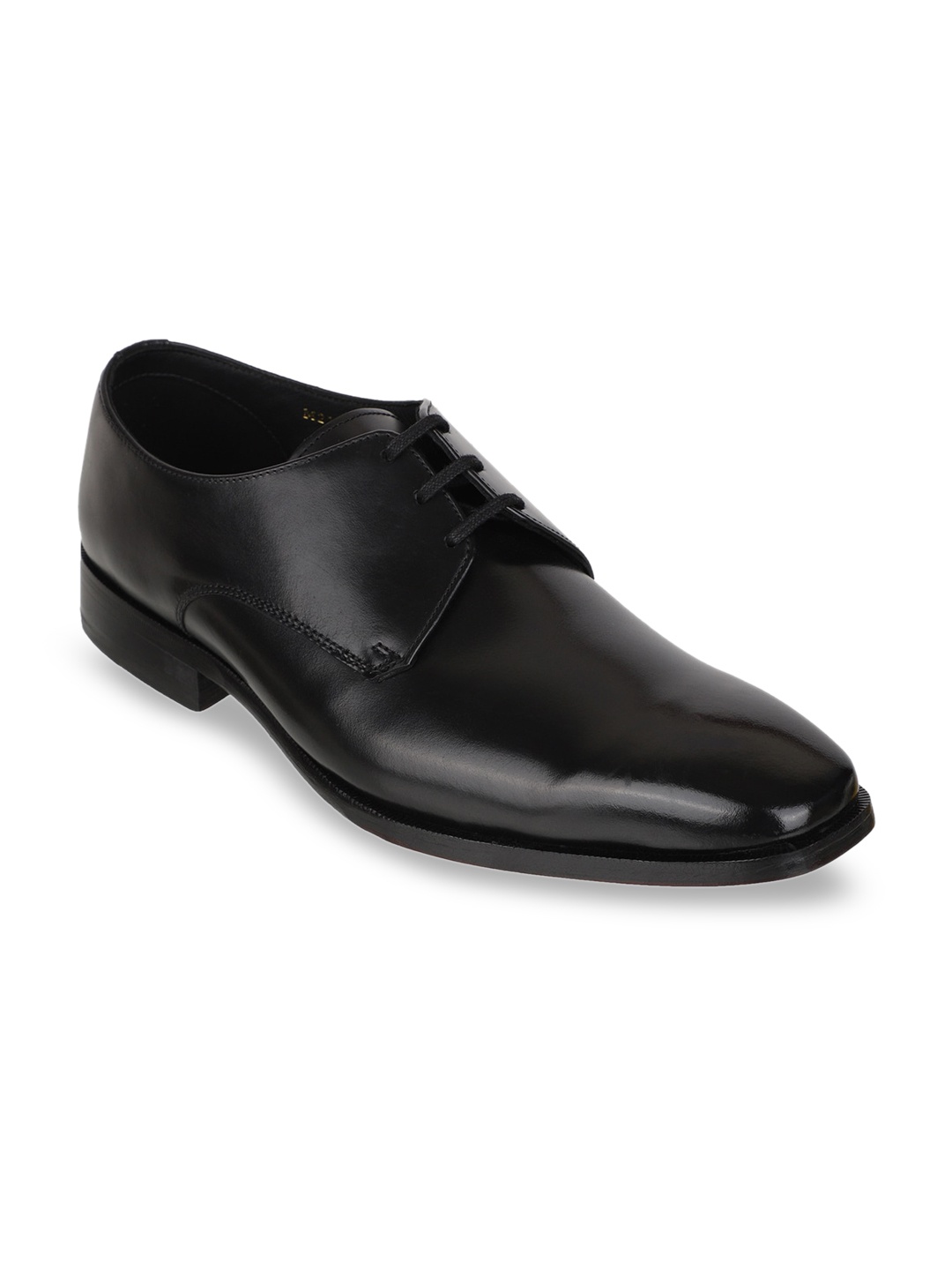 Clarks Men Black Solid Formal Leather Derbys
