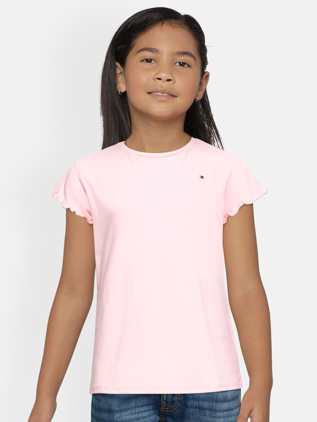 Tommy Hilfiger Pink Ruffle Regular Top