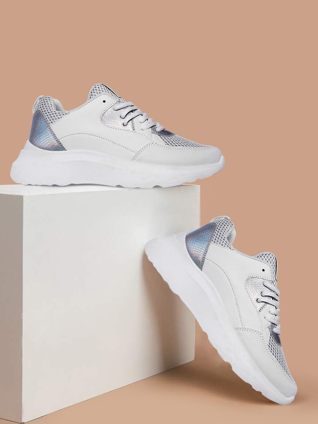 Mast & Harbour Women White Sneakers