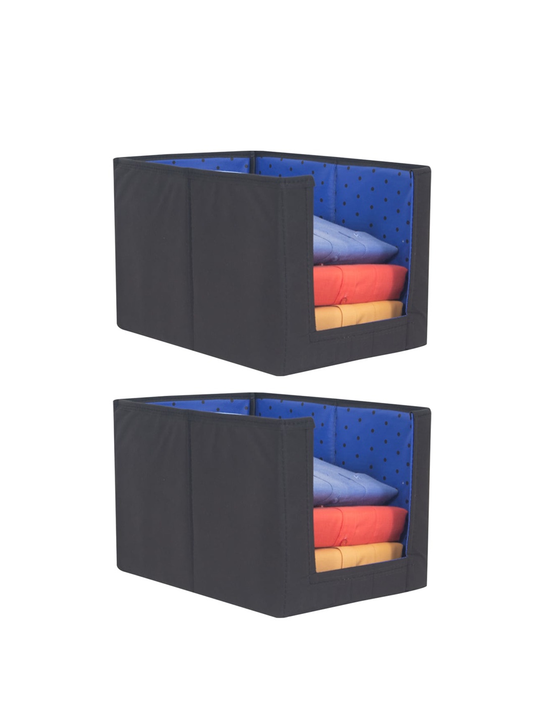 prettykrafts Set Of 2 Blue & Black Printed Foldable Rectangle Shirt Stacker Organisers With Handles
prettykrafts Set Of 2 Blue & Black Printed Foldable Rectangle Shirt Stacker Organisers With Handles