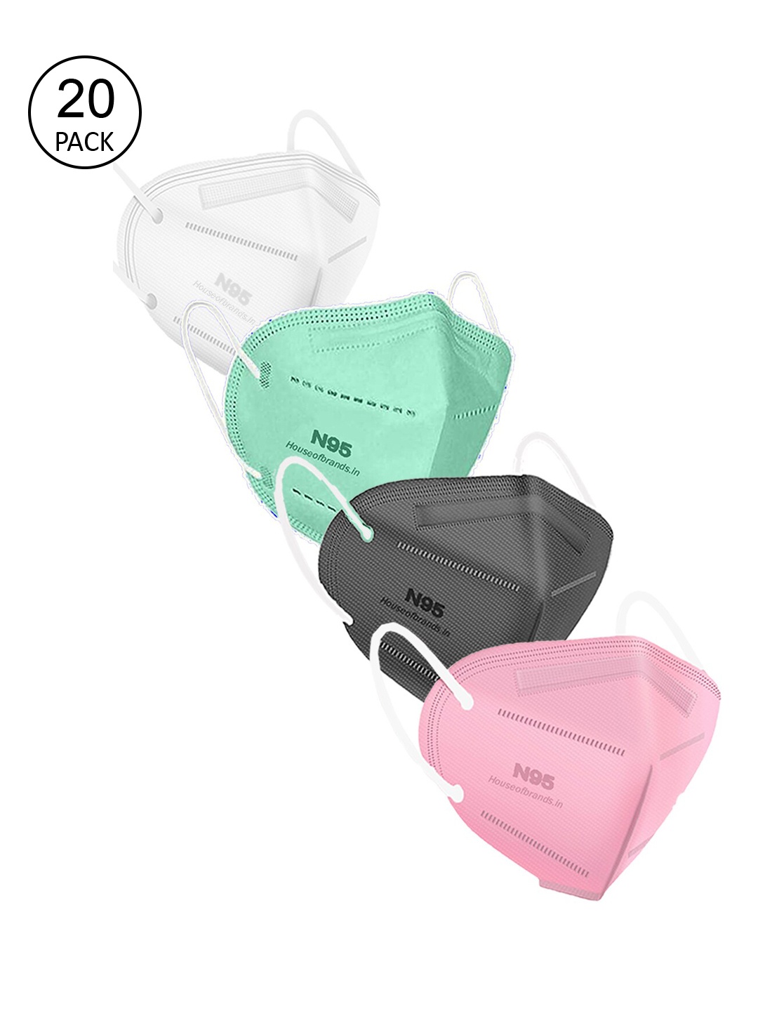 Swiss Design Unisex Pack Of 20 Solid 5-Ply Disposable Anti-Pollution Outdoor N95 Masks, Pink
Swiss Design Unisex Pack Of 20 Solid 5-Ply Disposable Anti-Pollution Outdoor N95 Masks, Pink
