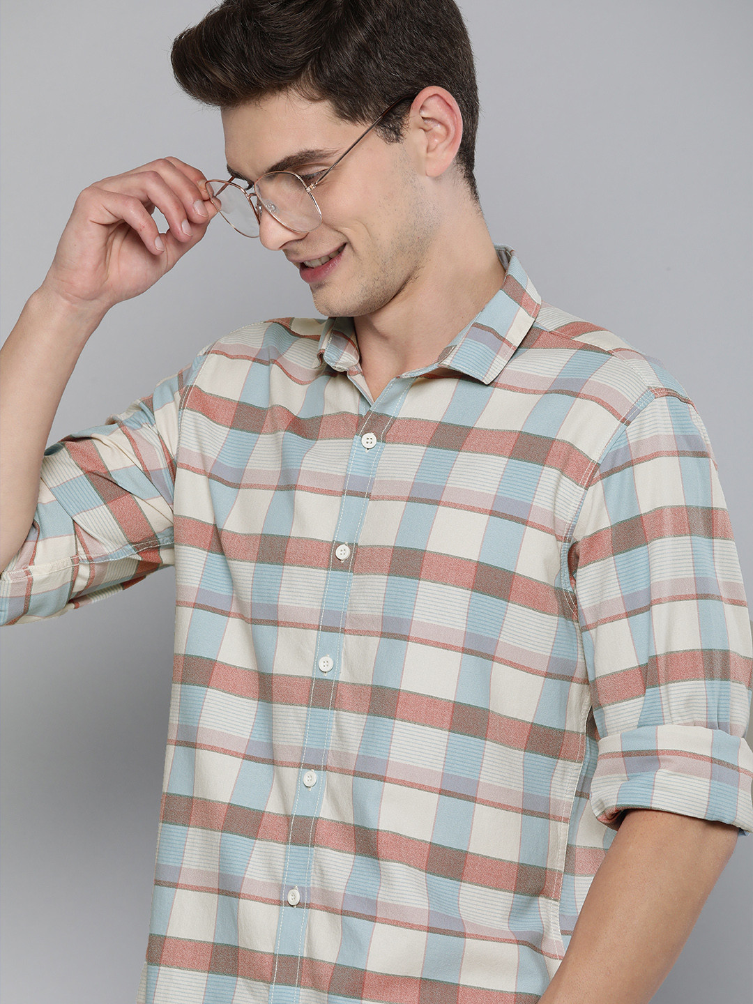 M&H Our Water Men Blue & Off White Slim Fit Checked Sustainable Casual Shirt 
M&H Our Water Men Blue & Off White Slim Fit Checked Sustainable Casual Shirt