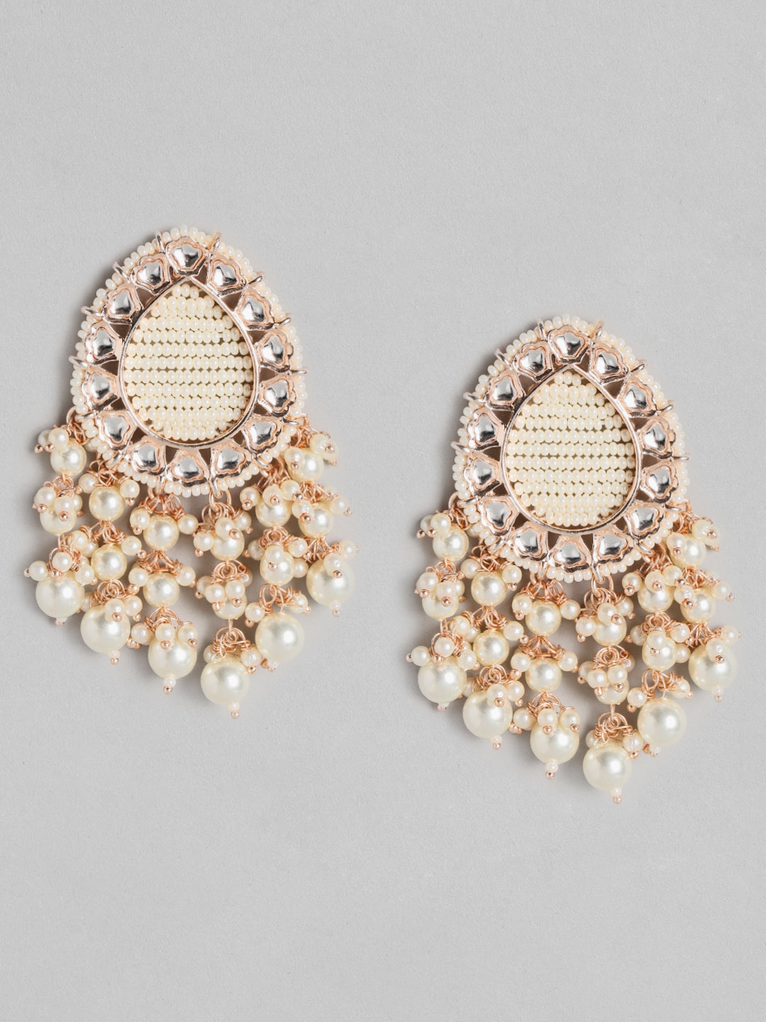 Melani Borsa Off White Gold-Plated Kundan Studded & Beaded Handcrafted Drop Earrings
Melani Borsa Off White Gold-Plated Kundan Studded & Beaded Handcrafted Drop Earrings