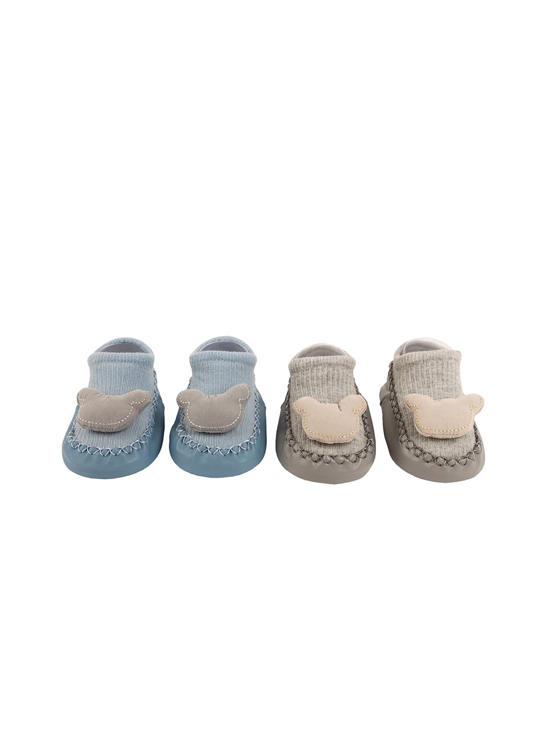 KICKS & CRAWL Unisex Kids Pack of 2 Blue & Beige Mighty Mouse Patterned Baby Booties
KICKS & CRAWL Unisex Kids Pack of 2 Blue & Beige Mighty Mouse Patterned Baby Booties