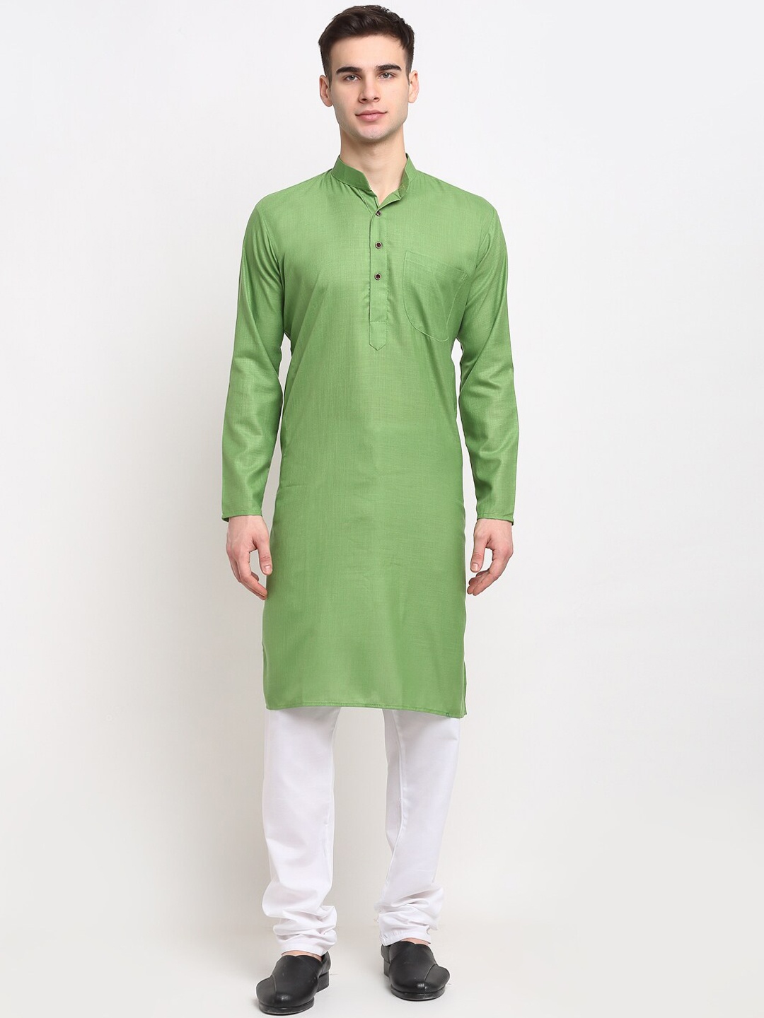 Jompers Men Green Kurta