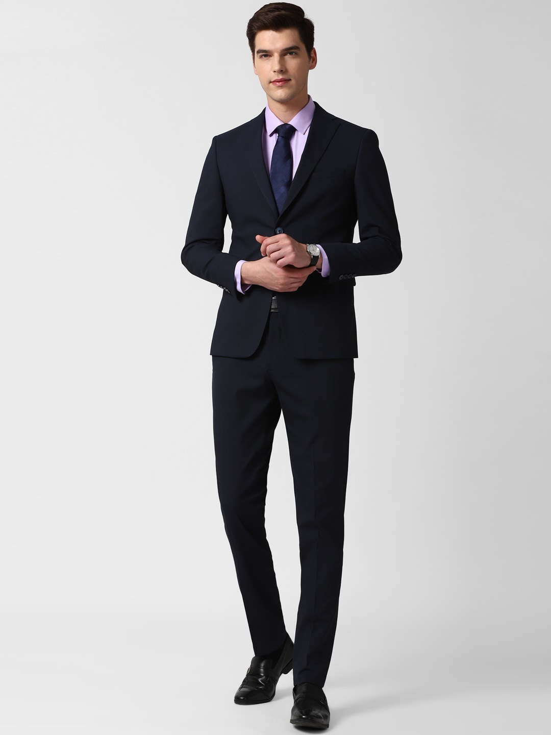 Peter England Elite Men Navy Blue Self Design Slim-Fit Single-Breasted Two-Piece Formal Suit
Peter England Elite Men Navy Blue Self Design Slim-Fit Single-Breasted Two-Piece Formal Suit
