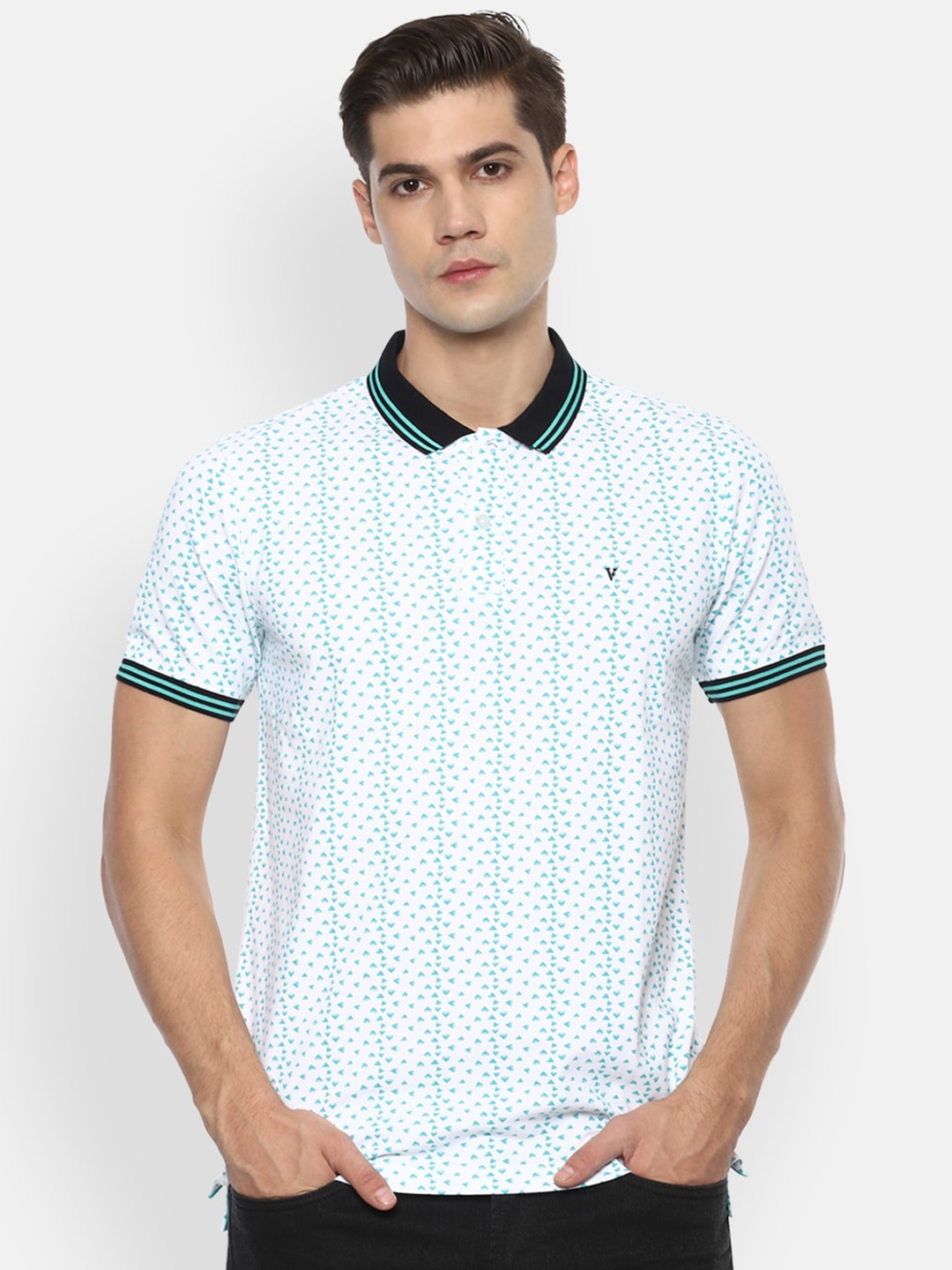Van Heusen Sport Men White Green Heart Printed Cotton Polo Collar Pure Cotton T-shirt
Van Heusen Sport Men White Green Heart Printed Cotton Polo Collar Pure Cotton T-shirt