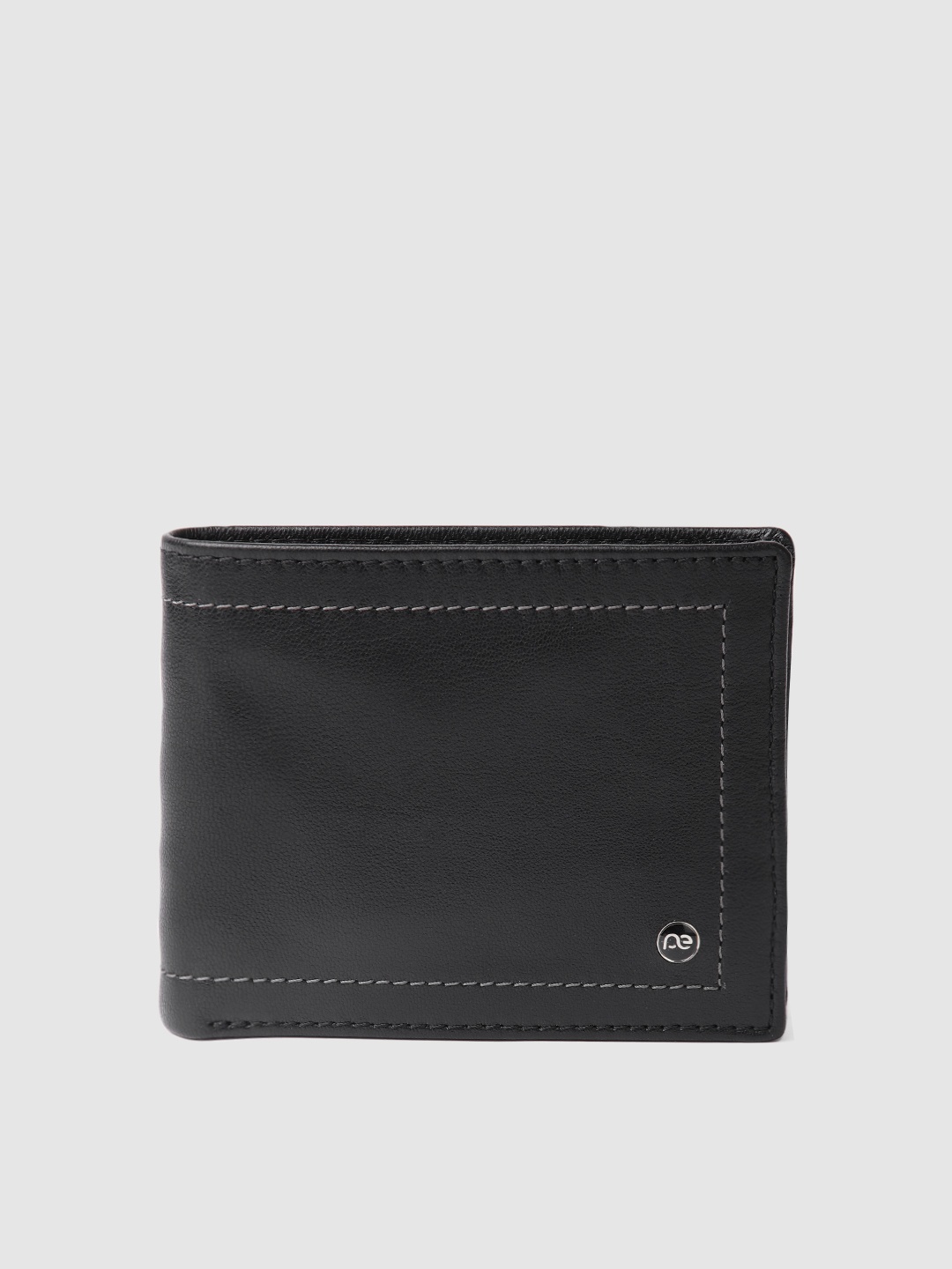 Peter England Men Solid Leather Two Fold Wallet With Minimal Thread Work Detail, Black
Peter England Men Solid Leather Two Fold Wallet With Minimal Thread Work Detail, Black