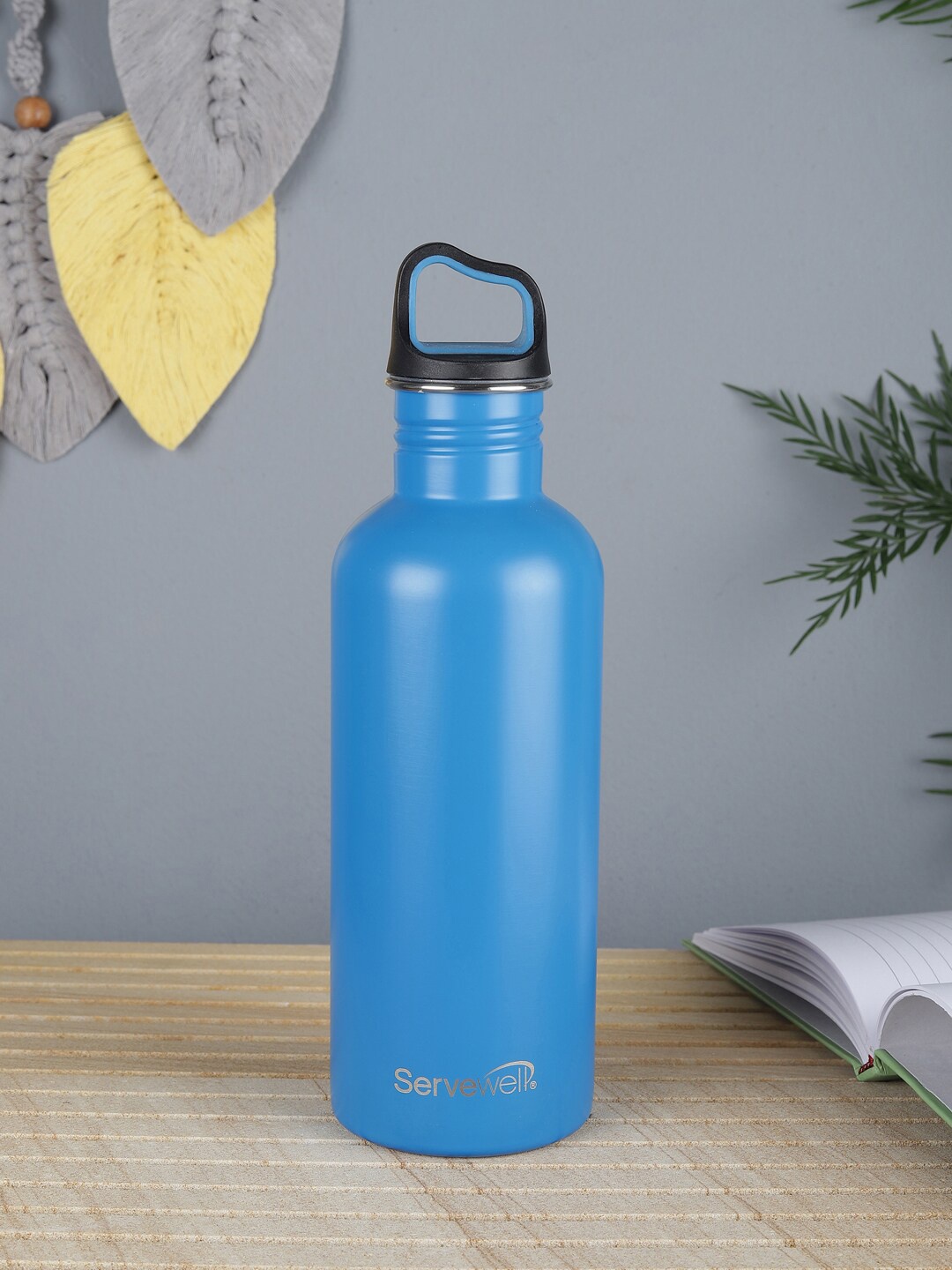 Servewell Blue & Black Solid Stainless Steel Single Wall Flask Water Bottle 1000 ML
Servewell Blue & Black Solid Stainless Steel Single Wall Flask Water Bottle 1000 ML